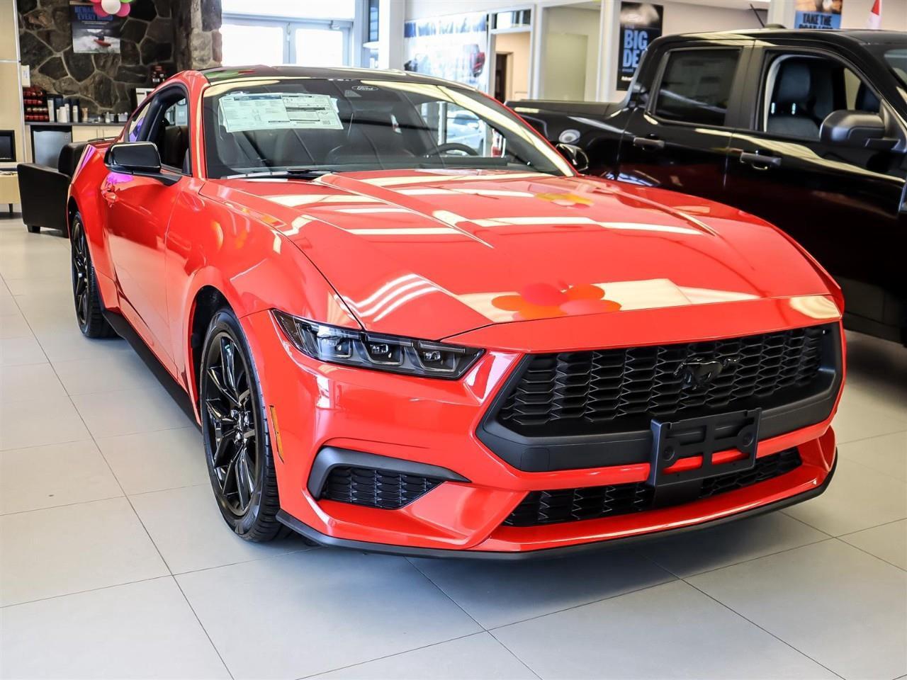 <p>Presenting the stunning 2026 Ford Mustang EcoBoost Premium Fastback, in an eye-catching red exterior with a Rear-Wheel Drive configuration that promises exhilarating handling. This new coupe from Summit Ford is ready to take command of the roads with its sophisticated yet sporty appeal.</p><p>The exterior showcases the bold Race Red finish, complemented by sporty wheels made of 19" Ebony Black-Painted Aluminum and striking black front and rear pony badges. The Mustang Nite Pony Package adds an edgy flair with black mirror caps and a distinctive wedge decklid spoiler. Step inside to experience the luxe of the Premier Trim with Colour Accent Group, featuring leatherette door trim inserts and a leather-wrapped steering wheel accented with chrome details for an exclusive touch.</p><p>Tech enthusiasts will appreciate the Magnesium Framed Panoramic Curved Display, offering seamless integration and control. It also features a robust set of safety technologies, including Ford Co-Pilot360 Assist+ with features like Adaptive Cruise Control with Stop & Go, Lane Centering Assist, and Pre-Collision Assist with Automatic Emergency Braking. Enjoy the convenience of a connected navigation system and numerous driver assistance aids such as Blind Spot Assist, Lane-Keeping System with Lane-Keeping Aid, and Driver Alert.</p><p>Whether you're a performance car aficionado or someone seeking a stylish and technologically advanced ride, the Mustang EcoBoost Premium is perfect for those demanding excitement and comfort in every journey. Don't miss your chance to own this remarkable vehicle. Contact Summit Ford today for more information and make it yours!</p>