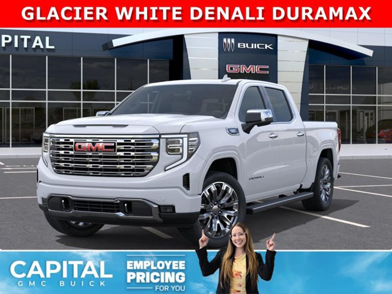 Check out this 2026 Sierra 1500 Crew Cab Denali DIESEL with the RESERVE PACKAGE. Equipped with a ton of options like Heated and Cooled Seats, POWER SUNROOF, Heated Steering, Body Color Arch Moldings, 360 CAM, Rear Streaming Camera Mirror, Heads-up Display, 22 Inch Wheels, Heated Rear Seats, Massive Touchscreen, Power Assist Steps, and so much more... CALL NOWAsk for the Internet Department for more information or book your test drive today!AMVIC Licensed Dealer - Licence Number B1044900