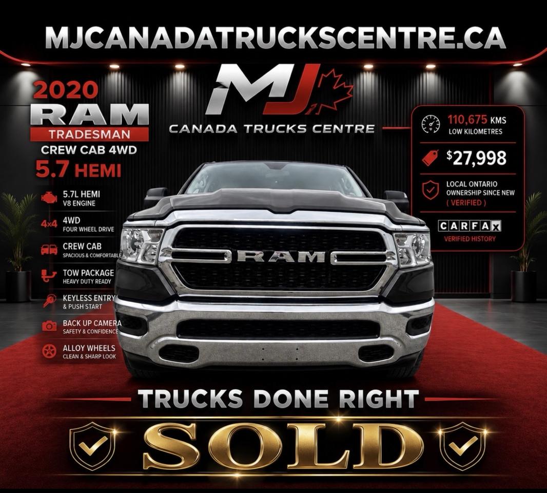 2020 RAM 1500 Tradesman 4x4 Crew Cab 5.7 Hemi