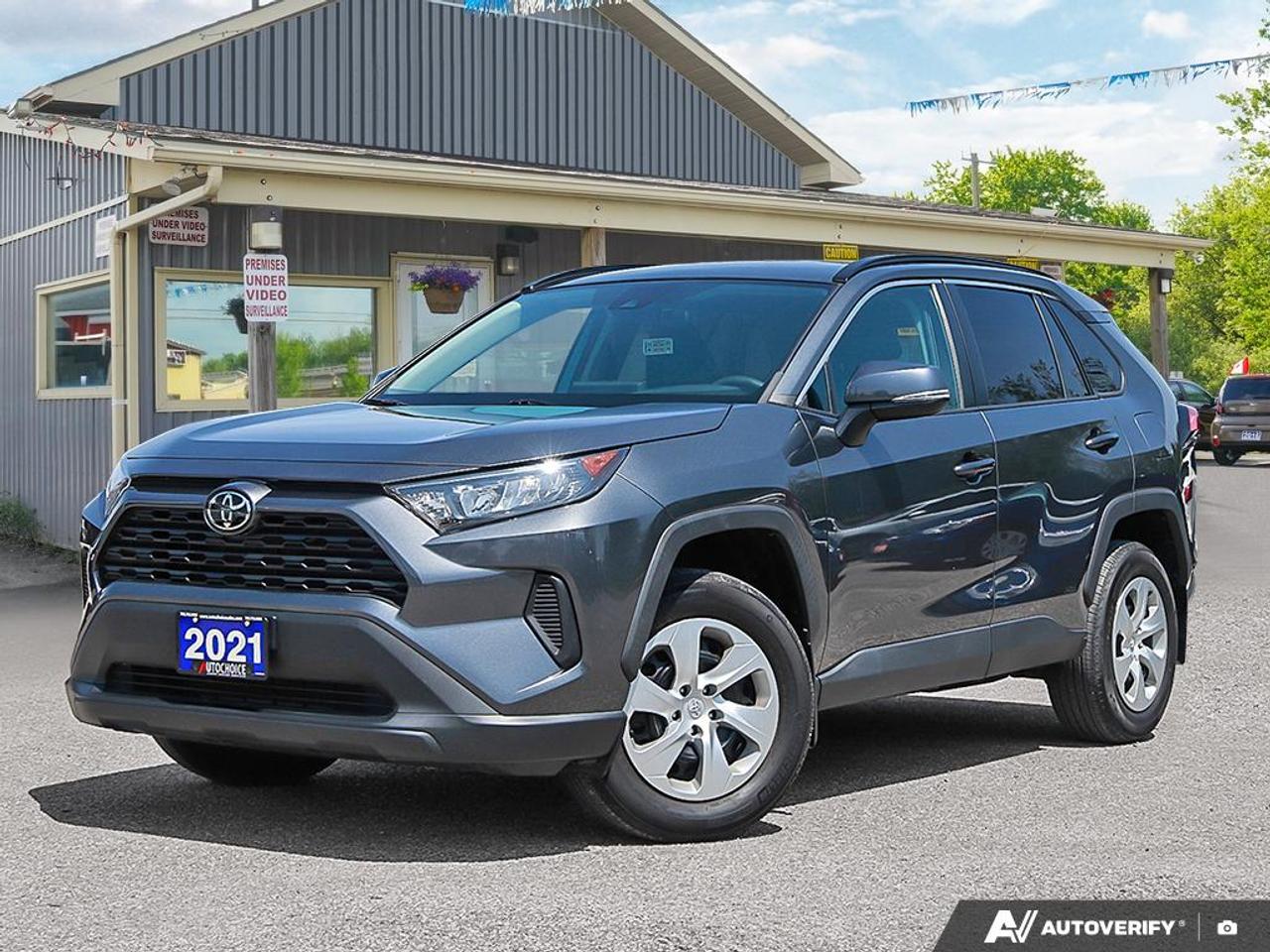 <p>Discover your next adventure in this stylish grey 2021 Toyota RAV4 LE, now available at Auto Choice Sales! This versatile SUV is perfect for navigating Canadian roads, whether youre commuting through the city or heading out for a weekend getaway. Its sleek grey exterior is matched by a comfortable grey interior, creating a sophisticated and practical space for you and your passengers. Beneath the hood, youll find a reliable 2.5L I4 engine paired with an automatic transmission and All-Wheel Drive, ensuring confident handling in any weather condition. With only 41,647 kilometers on the odometer, this RAV4 is just getting started and ready to serve you well.</p><p>This 2021 Toyota RAV4 LE is more than just a vehicle; its a smart choice for those seeking reliability, efficiency, and a touch of versatility. The popular SUV/Crossover body style offers ample space for cargo and passengers, making it ideal for families, outdoor enthusiasts, or anyone needing that extra utility. As a gasoline-powered vehicle, it provides a familiar and accessible fueling experience. At Auto Choice Sales, we pride ourselves on offering quality pre-owned vehicles, and this RAV4 is a shining example of that commitment.</p><p>Here are five standout features that make this 2021 Toyota RAV4 LE truly exceptional:</p><ul><li><strong>All-Wheel Drive (AWD):</strong> Conquer Canadian winters and challenging terrain with confidence. This system provides enhanced traction and stability, keeping you in control no matter the road conditions.</li><li><strong>Low Kilometers (41,647km):</strong> With significantly fewer kilometers than expected for its year, this RAV4 offers exceptional value and a long road ahead for countless adventures.</li><li><strong>ECO/SPORT Modes:</strong> Tailor your driving experience. Seamlessly switch between fuel-efficient ECO mode for your daily commute or engage SPORT mode for a more dynamic and responsive drive when you crave it.</li><li><strong>Heated Seats:</strong> Say goodbye to chilly mornings. Enjoy the ultimate comfort and warmth on even the coldest Canadian days with these luxuriously heated seats.</li><li><strong>Rearview Camera (R/V CAM):</strong> Parking and reversing have never been easier or safer. The integrated rearview camera provides a clear view of whats behind you, eliminating blind spots and ensuring peace of mind.</li></ul><p><strong><em>Powered by AutoIntelligence&trade;</em></strong></p><p>Vehicle information has been generated using artificial intelligence and is provided for informational purposes only. While efforts are made to ensure accuracy, please confirm all details directly with the dealer.</p>