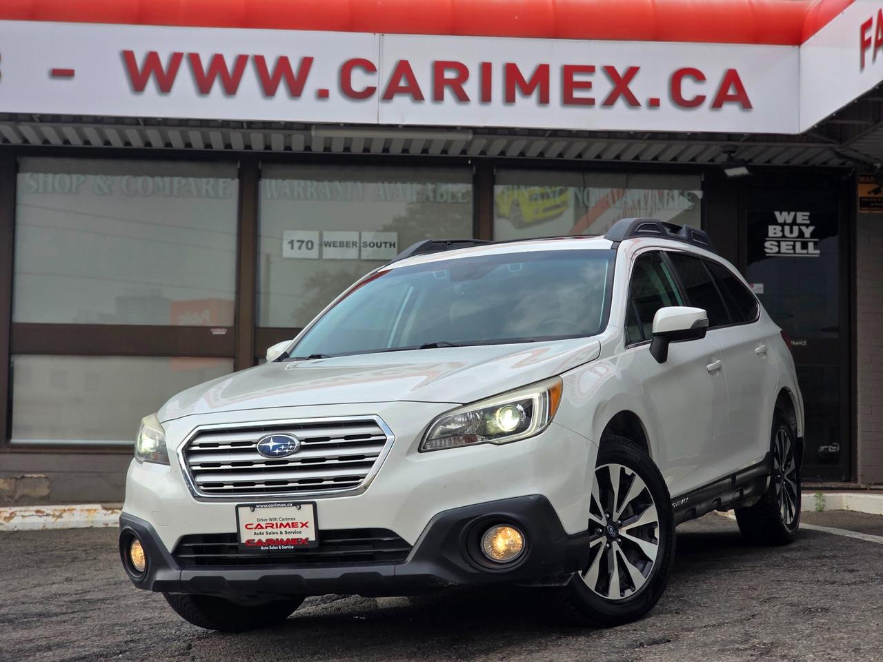 Great Condition, One Owner Subaru Outback 3.6R Limited with Service and Rustproofing History! Equipped with Leather, Sunroof, Navigation, Harman Kardon Sound, Blind Spot Monitoring, Heated Steering, Heated Seats, Eyesight Package ( Pre-collision braking, pre-collision brake assist, pre-collision throttle management, adaptive cruise control, lane departure warning, lane sway warning, lane keep assist, lead vehicle start alert, high beam assist), Smart Key with Push Button Start, Power Seats, Memory Driver Seat, Power Tailgate, Dual Climate Control, Bluetooth, Cruise Control, Power Group, HID Headlights, Fog Lights, Alloy Wheels
