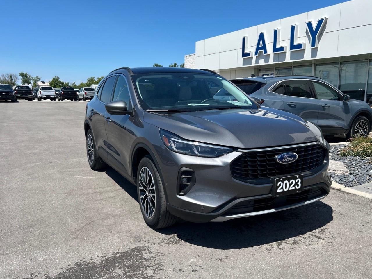 <p>The <strong>2023 Ford Escape Base Plug-in Hybrid</strong> is a fuel-efficient compact SUV that blends everyday versatility with the benefits of electric driving. It is powered by a <strong>2.5-litre 4-cylinder plug-in hybrid engine</strong> paired with an <strong>automatic transmission</strong>, delivering smooth performance and the ability to drive on electric power alone for shorter trips before seamlessly switching to hybrid operation. With a spacious interior, modern technology, advanced safety features, and flexible cargo space, the Escape Plug-in Hybrid is an excellent choice for drivers seeking comfort, practicality, and reduced fuel consumption.</p>