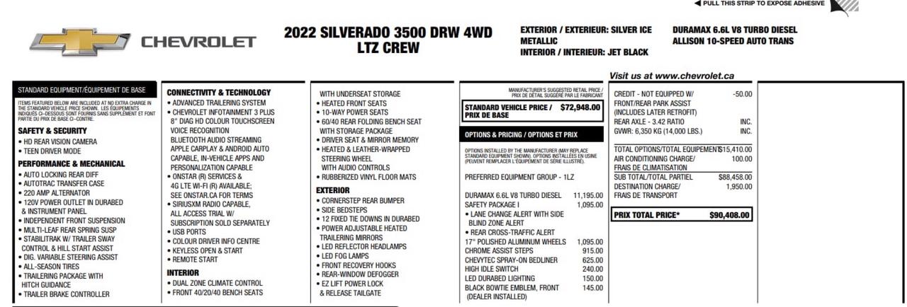 2022 Chevrolet Silverado 3500HD LTZ Photo