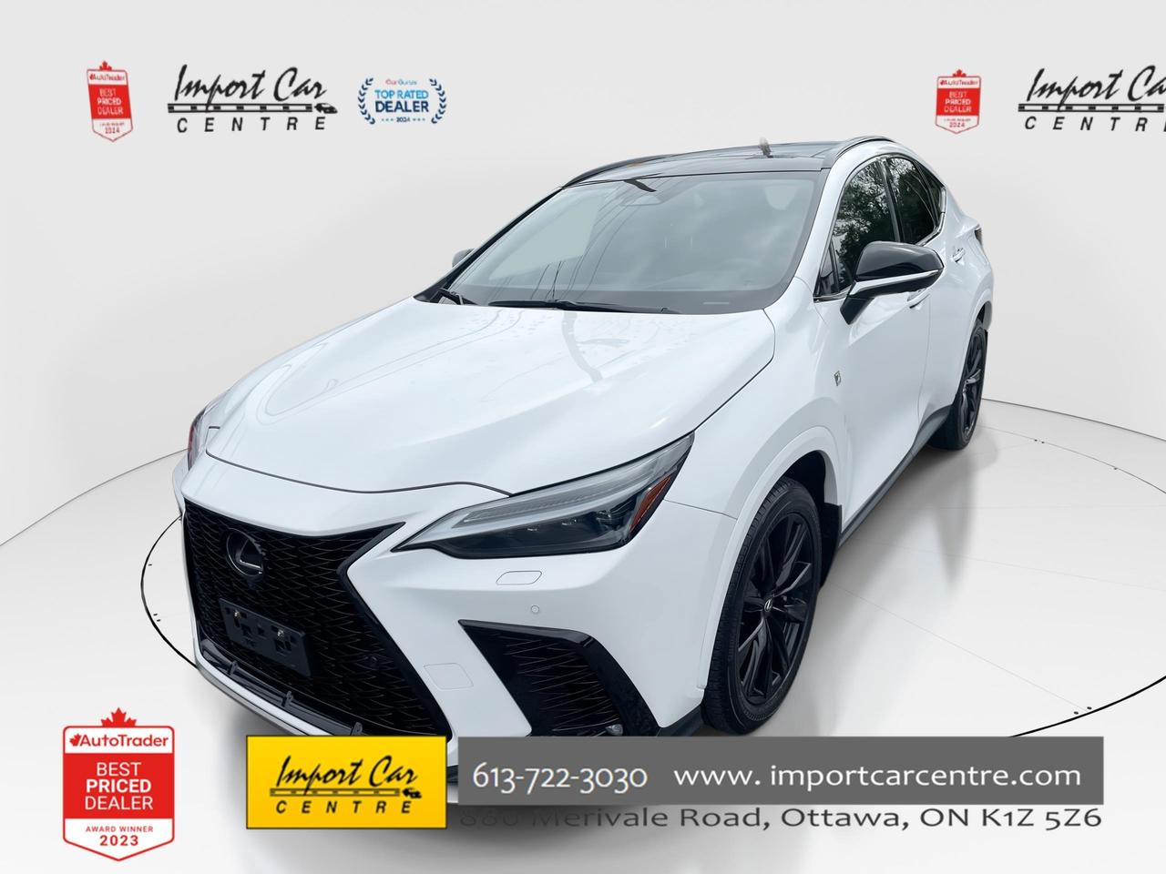 Used 2024 Lexus NX 350 F SPORT 3!!  MARK LEVINSON SOUND, HUDS, PANO.ROOF, for sale in Ottawa, ON