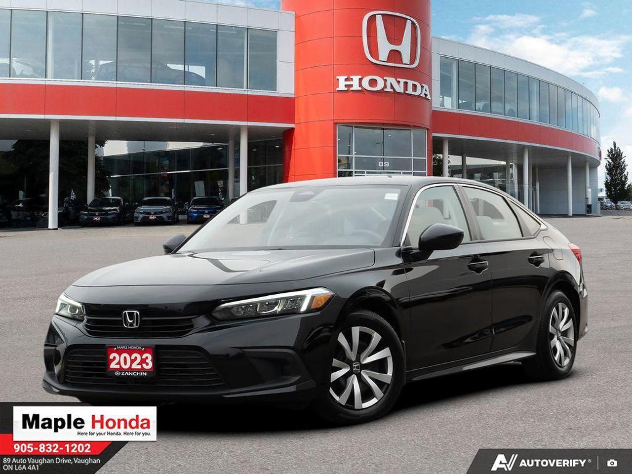 Recent Arrival! 2023 Honda Civic LX Carplay|Android Auto |Honda Sensing |Heated Seats

Odometer is 12623 kilometers below market average!

FWD CVT 2.0L I4 DOHC 16V i-VTEC

Certified.

Certification Program Details: * 7 year / 160,000 km Power Train Warranty whichever comes first. This is an additional 2 year/60,000 kms beyond the original factory Power Train warranty. Honda Certified Used Vehicles also have the option to upgrade to a Honda Plus Extended Warranty * Vehicle history report. Access to My Honda * Multipoint Inspection * 24 hours/day, 7 days/week * 7 day/1,000 km exchange privilege whichever comes first * Exclusive finance rates on Certified Pre-Owned Honda models AWD CVT

Why Buy from Maple Honda? REVIEWS: Why buy an used car from Maple Honda? Our reviews will answer the question for you. We have over 2,500 Google reviews and have an average score of 4.9 out of a possible 5. Who better to trust when buying an used car than the people who have already done so? DEPENDABLE DEALER: The Zanchin Group of companies has been providing new and used vehicles in Vaughan for over 40 years. Since 1973 our standards of excellent service and customer care has enabled us to grow to over 34 stores in the Great Toronto area and beyond. Still family owned and still providing exceptional customer care. WARRANTY / PROTECTION: Buying an used vehicle from Maple Honda is always a safe and sound investment. We know you want to be confident in your choice and we want you to be fully satisfied. Thats why ALL our used vehicles come with our limited warranty peace of mind package included in the price. No questions, no discussion - 30 days safety related items only. From the day you pick up your new car you can rest assured that we have you covered. TRADE-INS: We want your trade! Looking for the best price for your car? Our trade-in process is simple, quick and easy. You get the best price for your car with a transparent, market-leading value within a few minutes whether you are buying a new one from us or not. Our Used Sales Department is ALWAYS in need of fresh vehicles. Selling your car? Contact us for a value that will make you happy and get paid the same day. Https:/www.maplehonda.com.

Easy to buy, easy for servicing. You can find us in the Maple Auto Mall on Jane Street north of Rutherford. We are close both Canadas Wonderland and Vaughan Mills shopping centre. Easy to call in while you are shopping or visiting Wonderland, Maple Honda provides used Honda cars and trucks to buyers all over the GTA including, Toronto, Scarborough, Vaughan, Markham, and Richmond Hill. Our low used car prices attract buyers from as far away as Oshawa, Pickering, Ajax, Whitby and even the Mississauga and Oakville areas of Ontario. We have provided amazing customer service to Honda vehicle owners for over 40 years. As part of the Zanchin Auto group we offer dependable service and excellent customer care. We are here for you and your Honda.