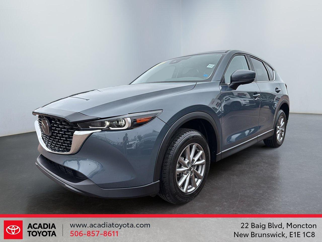 Recent Arrival! Odometer is 19597 kilometers below market average! Gray 2025 Mazda CX-5 GS AWD 6-Speed Automatic SKYACTIV®-G 2.5L 4-Cylinder DOHC 16V



Sale price includes a $1,500 Finance Credit and is available to customers who finance their vehicle purchase through Acadia Toyota. Contact us for complete details and eligibility requirements.



NEW 2 YEAR MVI INSPECTION DONE HERE AT ACADIA TOYOTA, 4-Wheel Disc Brakes, 6 Speakers, Alloy wheels, AppLink/Apple CarPlay and Android Auto, Auto High-beam Headlights, Automatic temperature control, Brake assist, Electronic Stability Control, Heated front seats, Power driver seat, Power Liftgate, Power steering, Power windows.
