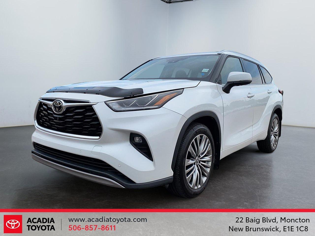 Recent Arrival! Wind Chill Pearl 2022 Toyota Highlander Limited AWD 8-Speed Automatic 3.5L V6 Dual VVT-i



Sale price includes a $1,500 Finance Credit and is available to customers who finance their vehicle purchase through Acadia Toyota. Contact us for complete details and eligibility requirements.



NEW 2 YEAR MVI INSPECTION DONE HERE AT ACADIA TOYOTA, AWD, 11 Speakers, 3rd row seats: split-bench, 4-Wheel Disc Brakes, ABS brakes, Alloy wheels, Apple CarPlay/Android Auto, Automatic temperature control, Brake assist, Electronic Stability Control, Exterior Parking Camera Rear, Four wheel independent suspension, Front dual zone A/C, Memory seat, Navigation System, Power driver seat, Power Liftgate, Power moonroof, Power steering, Speed control.
