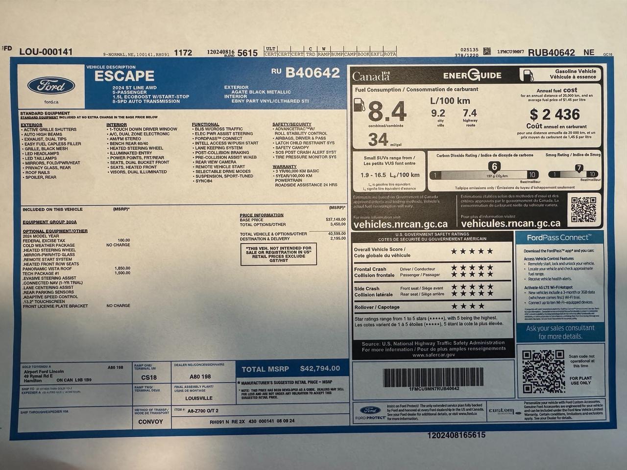 2024 Ford Escape ST-Line Photo