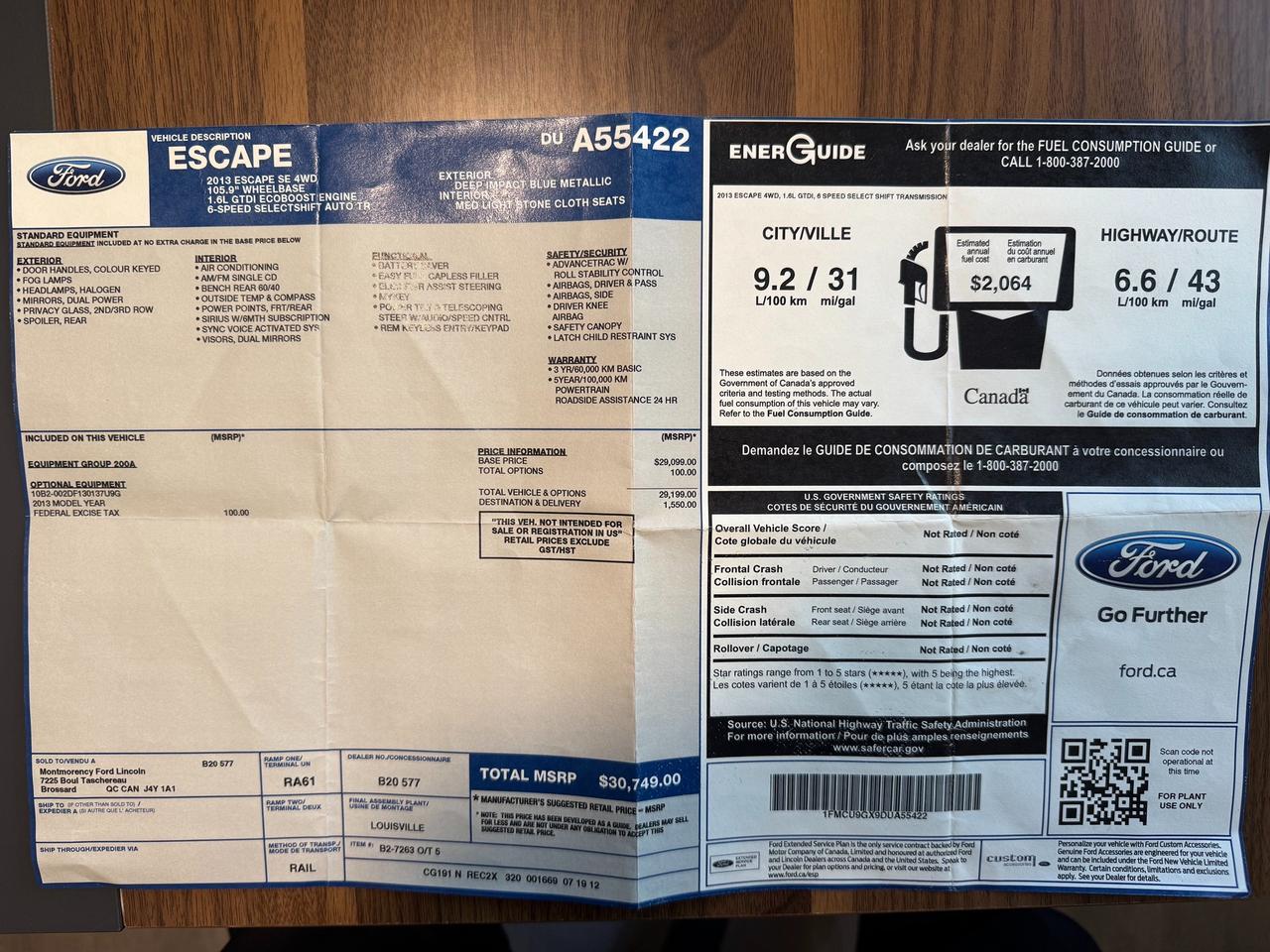 2013 Ford Escape SE Photo