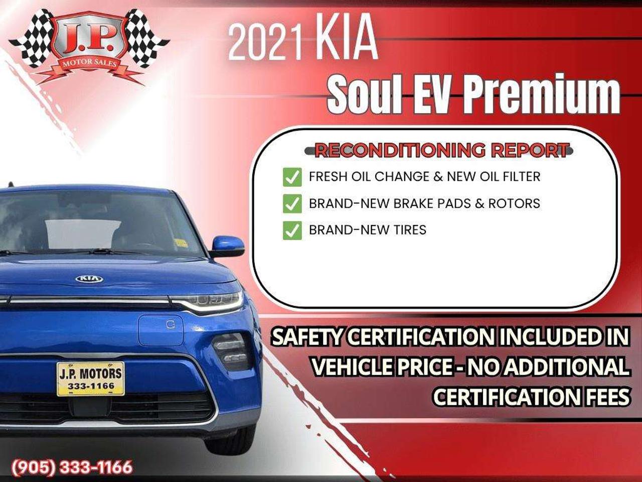 2021 Kia Soul EV Premium Apple CarPlay & Android Auto • Navigation System • Heated Front Seats • Lane Assist • Power Driver Seat • Siri Photo