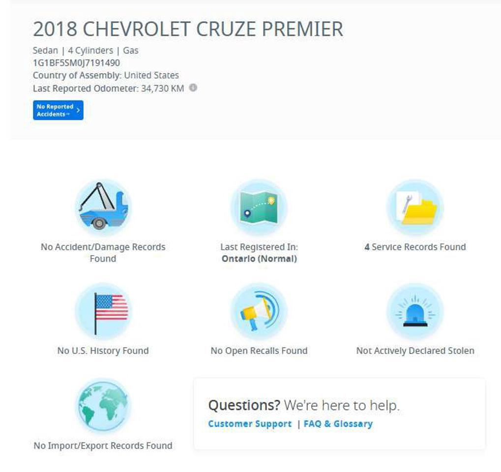 2018 Chevrolet Cruze RS Premier BlindSpot CollisionWarning LaneKeep KEY Photo5