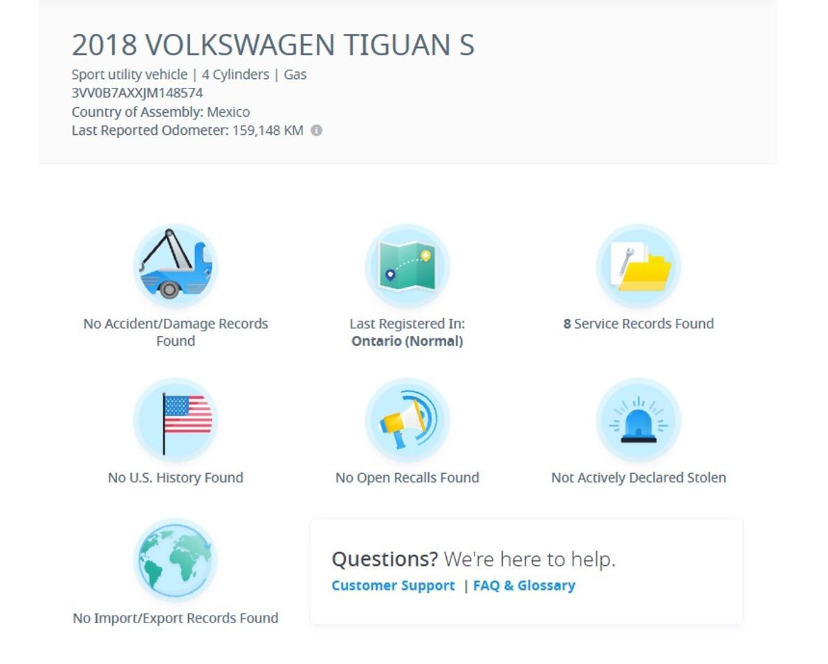 2018 Volkswagen Tiguan Trendline AWD Clean Carfax Back-Up Camera HeatSeat Photo