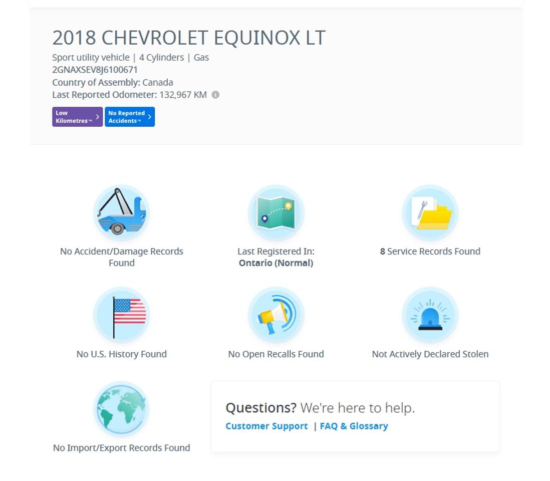 2018 Chevrolet Equinox AWD CleanCarfax LargeDisplay FullColorDash Panorof Photo