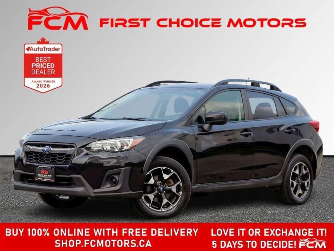 ** ** SPECIAL LIMITED TIME OFFER ** ** PURCHASE ANY VEHICLE THIS WEEK AND RECEIVE 4 BRAND-NEW ALL-SEASON TIRES AT NO ADDITIONAL COST!!! DONT MISS THIS EXCLUSIVE CHANCE TO UPGRADE YOUR RIDE AND STAY PREPARED FOR ANY WEATHER!!!       EXCITING NEWS FROM FIRST CHOICE MOTORS! Our brand-new online showroom is now open to the public, bringing the ultimate car shopping experience right to your fingertips! Enjoy a 100% online car shopping experience, with over 500 certified vehicles in stock, comprehensive protection plans, and thousands of new auto parts & accessories available! Plus, for a limited time, were offering FREE deliveries across Ontario on all vehicle purchases! Dont miss outvisit Shop.fcmotors.ca to find and upgrade your perfect vehicle today!      Welcome to First Choice Motors, the largest car dealership in Toronto of pre-owned cars, SUVs, and vans priced between $5000-$15,000. With an impressive inventory of over 300 vehicles in stock, we are dedicated to providing our customers with a vast selection of affordable and reliable options.       Were thrilled to offer a used 2019 Subaru Crosstrek CONVENIENCE, black color with 135,000km (STK#10116) This vehicle was $16990 NOW ON SALE FOR $15990. It is equipped with the following features:   - Manual Transmission   - All wheel drive   - Bluetooth   - Reverse camera   - Alloy wheels   - Power windows   - Power locks   - Power mirrors   - Air Conditioning      At First Choice Motors, we believe in providing quality vehicles that our customers can depend on. All our vehicles come with a 36-day guarantee on all safety related items. We also offer additional warranty options up to 5 years for our customers who want extra peace of mind.      Furthermore, all our vehicles are sold fully certified with brand new brakes rotors and pads, a fresh oil change, and brand new set of all-season tires installed & balanced. You can be confident that this car is in excellent condition and ready to hit the road.      At First Choice Motors, we believe that everyone deserves a chance to own a reliable and affordable vehicle. Thats why we offer financing options with low interest rates starting at 7.9% O.A.C. Were proud to approve all customers, including those with bad credit, no credit, students, and even 9 socials. Our finance team is dedicated to finding the best financing option for you and making the car buying process as smooth and stress-free as possible.      Our dealership is open 7 days a week to provide you with the best customer service possible. We carry the largest selection of used vehicles for sale under $9990 in all of Ontario. We stock over 300 cars, mostly Hyundai, Chevrolet, Mazda, Honda, Volkswagen, Toyota, Ford, Dodge, Kia, Mitsubishi, Acura, Lexus, and more. With our ongoing sale, you can find your dream car at a price you can afford. Come visit us today and experience why we are the best choice for your next used car purchase!      All prices include $22.00 OMVIC Fee.  Excludes, license plates, ownership registration and ONTARIO HST (13%)   *No Credit Card payments can be accepted for Vehicle Purchases*    *No Credit Card payments can be accepted for Vehicle Purchases*