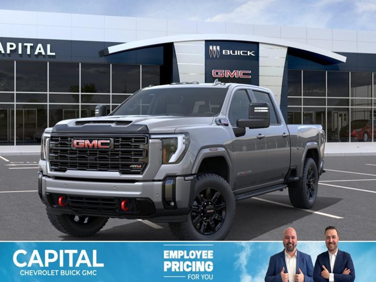This GMC Sierra 3500HD boasts a Turbocharged Diesel V8 6.6L/ engine powering this Automatic transmission. ENGINE, DURAMAX 6.6L TURBO-DIESEL V8, B20-DIESEL COMPATIBLE (470 hp [350.5 kW] @ 2800 rpm, 975 lb-ft of torque [1322 Nm] @ 1600 rpm) (Includes (K05) engine block heater.), Wireless phone projection for Apple CarPlay and Android Auto, Wireless Charging.* This GMC Sierra 3500HD Features the Following Options *Wipers, front rain-sensing, Windows, power rear, express down, Window, power front, passenger express up/down, Window, power front, drivers express up/down, Wi-Fi Hotspot capable (Terms and limitations apply. See onstar.com or dealer for details.), Wheels, 20 (50.8 cm) High Gloss black aluminum wheels, 8 spokes, Wheelhouse liners, rear, USB ports, 2, Charge/Data ports located inside centre console, USB Ports, 2 (first row) located on console, USB ports, (2) charge-only, rear.* Visit Us Today *Test drive this must-see, must-drive, must-own beauty today at Capital Chevrolet Buick GMC Inc., 13103 Lake Fraser Drive SE, Calgary, AB T2J 3H5.