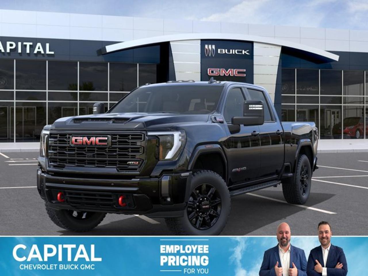 This GMC Sierra 3500HD boasts a Turbocharged Diesel V8 6.6L/ engine powering this Automatic transmission. ENGINE, DURAMAX 6.6L TURBO-DIESEL V8, B20-DIESEL COMPATIBLE (470 hp [350.5 kW] @ 2800 rpm, 975 lb-ft of torque [1322 Nm] @ 1600 rpm) (Includes (K05) engine block heater.), Wireless phone projection for Apple CarPlay and Android Auto, Wireless Charging.* This GMC Sierra 3500HD Features the Following Options *Wipers, front rain-sensing, Windows, power rear, express down, Window, power front, passenger express up/down, Window, power front, drivers express up/down, Wi-Fi Hotspot capable (Terms and limitations apply. See onstar.com or dealer for details.), Wheels, 20 (50.8 cm) High Gloss black aluminum wheels, 8 spokes, Wheelhouse liners, rear, USB ports, 2, Charge/Data ports located inside centre console, USB Ports, 2 (first row) located on console, USB ports, (2) charge-only, rear.* Visit Us Today *For a must-own GMC Sierra 3500HD come see us at Capital Chevrolet Buick GMC Inc., 13103 Lake Fraser Drive SE, Calgary, AB T2J 3H5. Just minutes away!