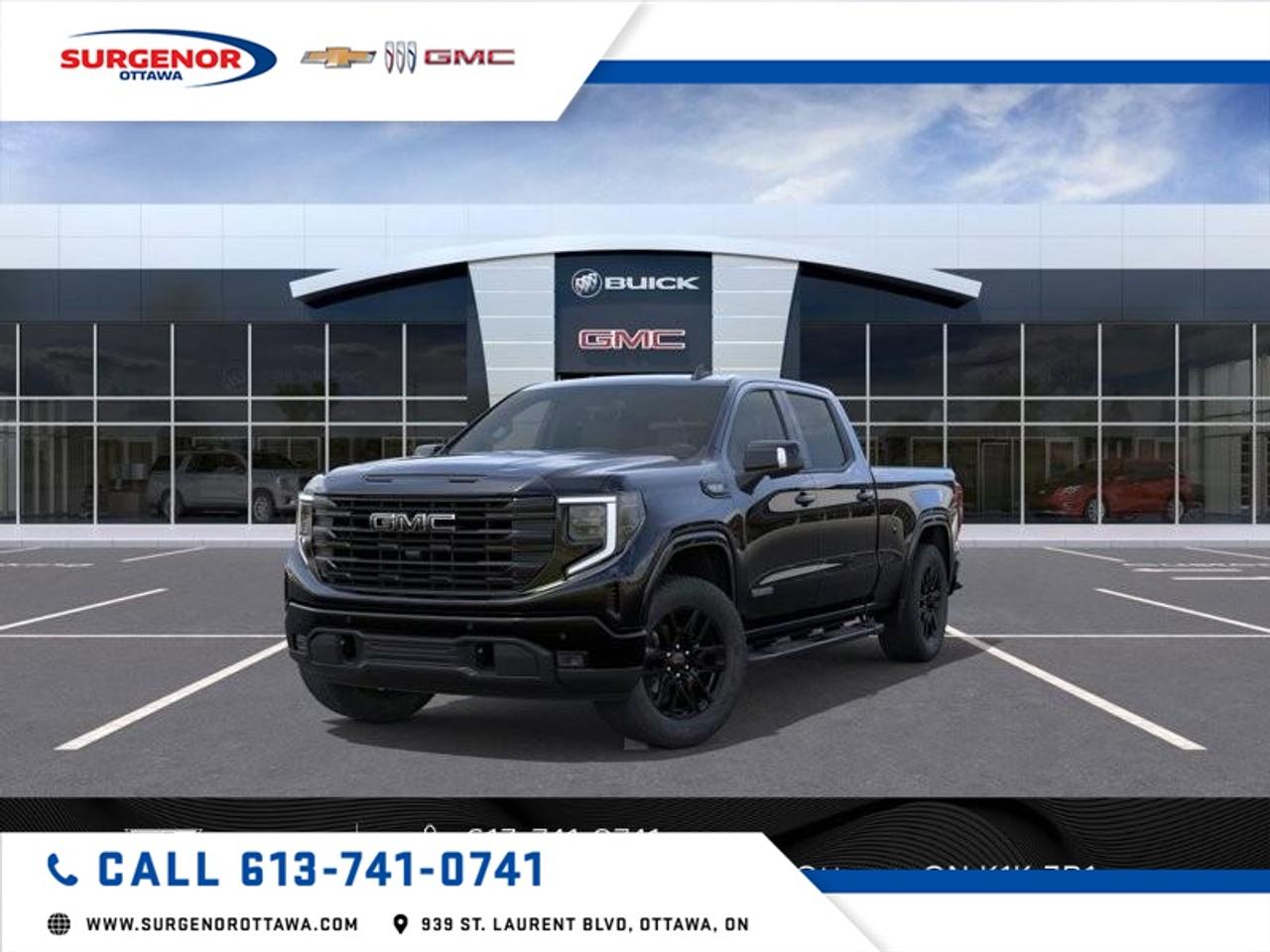 <p>Introducing the stunning 2026 GMC Sierra 1500 Elevation, now available in a bold black colour with a powerful 4×4 drive train. This crew cab short box pickup is designed to handle both rugged terrains and city streets with equal ease.</p><p>Featuring a sleek exterior decked with 20" gloss black painted aluminum wheels and rugged all-terrain tires, you'll make quite the statement on Canadian roads. The interior is appointed with luxurious Jet Black leather-trimmed seats and a spacious cabin offering comfortable front bucket seats equipped with a center console and wireless charging capabilities. From heated mirrors to a heated steering wheel and front seats, all are crafted for ultimate comfort.</p><p>Stay connected and safe with the advanced 13.4" diagonal Premium GMC Infotainment System, complete with Google built-in apps such as navigation and voice assistance. The integration includes Android Auto and Apple CarPlay, ensuring seamless connectivity on every journey. Packed with cutting-edge safety features like Lane Assist, Adaptive Cruise Control, Rear Cross Traffic Braking, and Rear Pedestrian Alert, your drive is assured with comprehensive driver assistance systems.</p><p>Perfect for adventure seekers and families alike, the Sierra 1500 is more than capable of meeting all your transportation needs. With premium features and top-notch performance, this truck is ready to tackle any challenge. Contact Surgenor Chevrolet Buick GMC Cadillac today to schedule a test drive and experience the Sierra difference!</p>