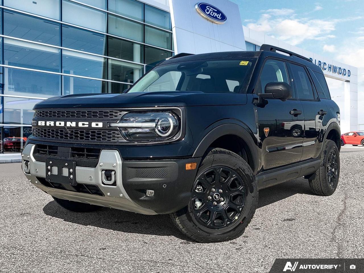 The 2026 Ford Bronco Sport Badlands is built for those who want genuine off-road capability without sacrificing everyday usability. With a punchy 2.0L 4-cylinder engine, full-time 4WD, and a Badlands-specific suite of off-road tech, this is the trim that separates serious adventurers from Sunday drivers. At just 26 km, its essentially brand new and ready for its first real journey.

- 2.0L 4-cylinder engine with 4WD and Hill Descent Control  the Badlands trims mechanical package is purpose-built for off-road use
- Adaptive Cruise Control with Stop-and-Go for confident long-distance highway driving
- BLIS Blind Spot Information System, Lane Centering, and Driver Monitoring-Alert for a well-rounded active safety suite
- Aerial View Camera System and Front & Rear Parking Sensors make tight trails and parking lots equally manageable
- Voice-Activated Dual Zone Automatic Climate Control keeps the cabin comfortable regardless of outside conditions
- ActiveX Leatherette rear seating with a 60/40 fold-forward design for flexible cargo and passenger configurations
- Evasion Assist and Collision Mitigation-Front for modern collision avoidance technology
- Fuel economy rated at 11.2 L/100 km city and 8.7 L/100 km highway  efficient for its capability level

Ready to take the Bronco Sport Badlands for a spin? Visit Birchwood Ford online at www.birchwoodford.ca to reserve this vehicle, start your purchase, or book a test drive. Our team is happy to answer any questions and help you find the right fit.
Birchwood Ford is your choice for New Ford vehicles in Winnipeg. 

At Birchwood Ford, we hold ourselves to the highest standard. Our number one focus is customer satisfaction which has awarded us the Ford of Canadas Presidents Award for 5 consecutive years. This honour is presented to Ford dealers that have proven outstanding results in Sales and Customer Service Excellence.

Are you a newcomer to Canada, recent graduate, first time car buyer or physically challenged? Ask us about our exclusive rebates and how they may apply to you.
 
Interested in seeing/hearing more? Book a test drive or give us a call at (204) 661-9555 and we can help you with whatever you need!

Dealer permit #4454
Dealer permit #4454