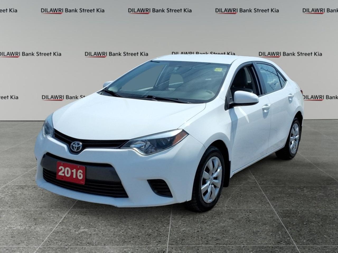 *** CASH PURCASE PRICE $15980 PLUS HST *** Discover this exceptionally well-maintained 2016 Toyota Corolla LE (CVT) in classic WHITE, offering a perfect blend of reliability, efficiency, and modern convenience. With just over 112,000 kilometers, this popular sedan is ready to deliver many more miles of comfortable and economical driving. Equipped with desirable features such as Bluetooth connectivity, responsive Cruise Control, comforting Heated Front Seats, and convenient Keyless Entry, this Corolla makes every journey a pleasure. This Corolla LE is powered by a fuel-efficient 1.8L 4-cylinder DOHC engine paired with a smooth continuously variable transmission (CVTi-S), ensuring a responsive yet economical drive. Its pristine condition and comprehensive features make it an outstanding value in the used sedan market. Key Features: Bluetooth Wireless Phone Connectivity Cruise Control for effortless highway driving Comforting Heated Front Seats Convenient Remote Keyless Entry Efficient 1.8L 4-Cylinder 16-Valve DOHC Engine Smooth Continuously Variable Transmission (CVTi-S) Outstanding Fuel Economy: 8.2 L/100km City / 6.2 L/100km Highway (approx. 28.7 MPG City / 37.9 MPG Highway) Exterior Parking Camera Rear for easy maneuvering Steering Wheel Mounted Audio Controls Power Windows with 1-Touch Up/Down Air Conditioning Premium Cloth Seating for Five Split-Folding Rear Seat for versatile cargo space Fully Automatic Headlights ABS Brakes and Electronic Stability Control for peace of mind Power and Heated Door Mirrors CD Player with CD-R Compatibility Vehicle Specifications: Year: 2016 Make: Toyota Model: Corolla Trim: LE (CVT) Exterior Color: WHITE Kilometers: 112,315 Engine: 1.8L 4-Cylinder 16-Valve DOHC Transmission: Continuously Variable (CVTi-S) Drive Type: Front-Wheel Drive Max Seating Capacity: 5 Experience the legendary reliability and practicality of a Toyota Corolla. This LE model is meticulously maintained and ready for its next owner. Contact us today to schedule your test drive!