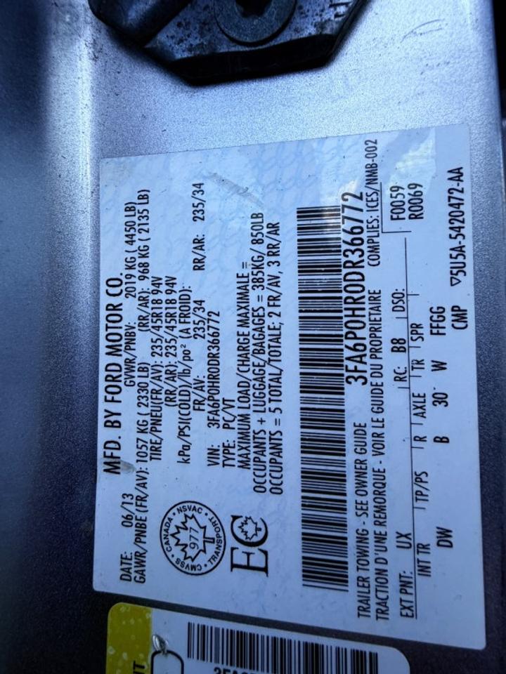 2013 Ford Fusion SE 4dr Sedan (2.5L 4cyl 6A) Photo