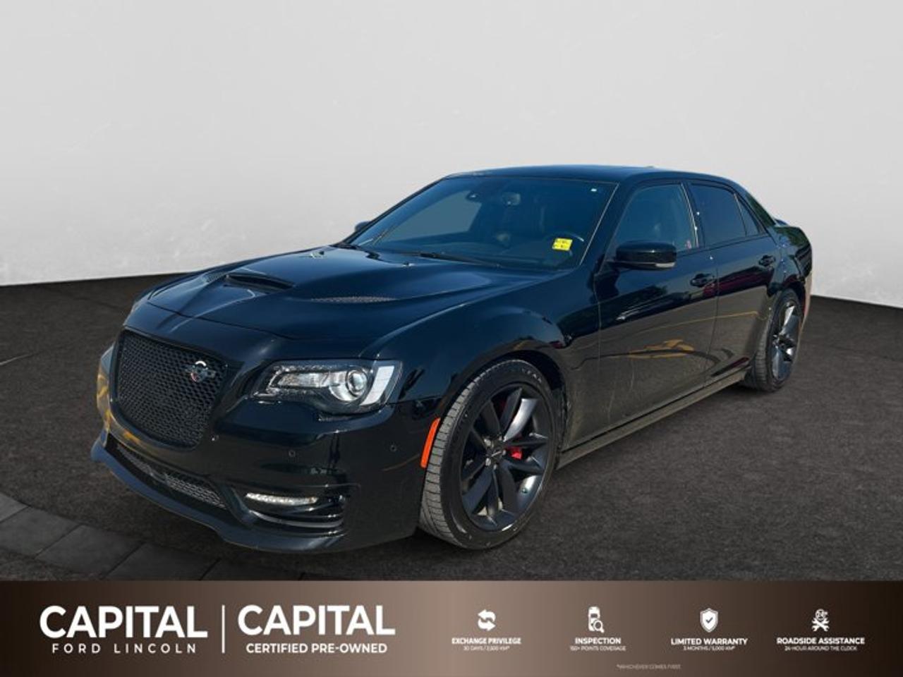 This Gloss Black with a Premium Unleaded V-8 6.4 L/392 engine is insane!! It comes equipped with leather seats, heated front seats, a 12-way power driver seat, dual-zone automatic climate control, keyless entry with push-button start, and a Uconnect 8.4 in-dash color touch screen with Bluetooth calling so you can talk safely while driving. It also comes with a SD card slot, USB port, auxiliary audio input jack to listen to all of your favourite music. This beauty is equipped with 4-wheel-disc anti-lock brakes with brake assist, ready-alert brake support, and rain-brake support technologies.The 300 includes traction control, stability control, and 7 airbags, including one for the drivers knees.. cool hey?! Contact us today to book a test drive!Check out this vehicles pictures, features, options and specs, and let us know if you have any questions. Helping find the perfect vehicle FOR YOU is our only priority.P.S...Sometimes texting is easier. Text (or call) 306-994-3121 for fast answers at your fingertips!Dealer License #307287