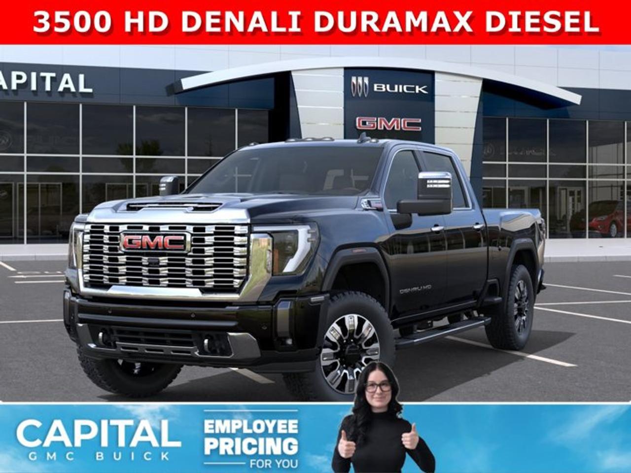 Check out this 2026 GMC SIERRA 3500 HD Denali Duramax Diesel... This fully-loaded Heavy Duty comes equipped with options like Heated and Cooling Seats, 5th Wheel Prep, Heated Steering, Power Assist Steps, Power Sunroof, Technology Package, 360 Cam, Rear Streaming Camera Mirror, Heads-up Display, Heated Rear Seats, Adaptive Cruise Control, Wireless Charging, MultiPro Tailgate, and so much more... CALL NOW!Ask for the Internet Department for more information or book your test drive today!AMVIC Licensed Dealer - Licence Number B1044900