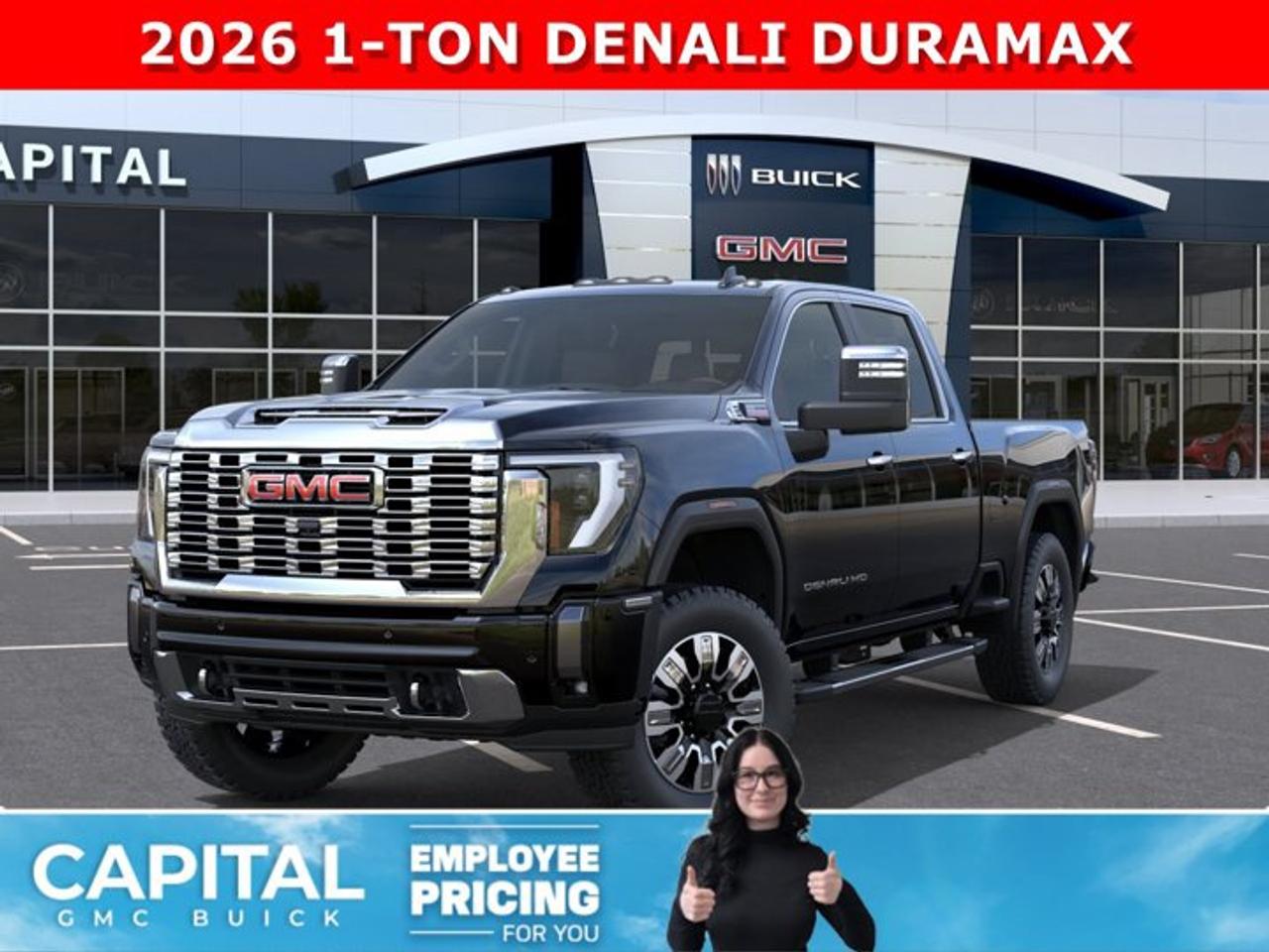 Check out this 2026 GMC SIERRA 3500 HD Denali Duramax Diesel... This fully-loaded Heavy Duty comes equipped with options like Heated and Cooling Seats, 5th Wheel Prep, Heated Steering, Power Assist Steps, Power Sunroof, Technology Package, 360 Cam, Rear Streaming Camera Mirror, Heads-up Display, Heated Rear Seats, Adaptive Cruise Control, Wireless Charging, MultiPro Tailgate, and so much more... CALL NOW!Ask for the Internet Department for more information or book your test drive today!AMVIC Licensed Dealer - Licence Number B1044900