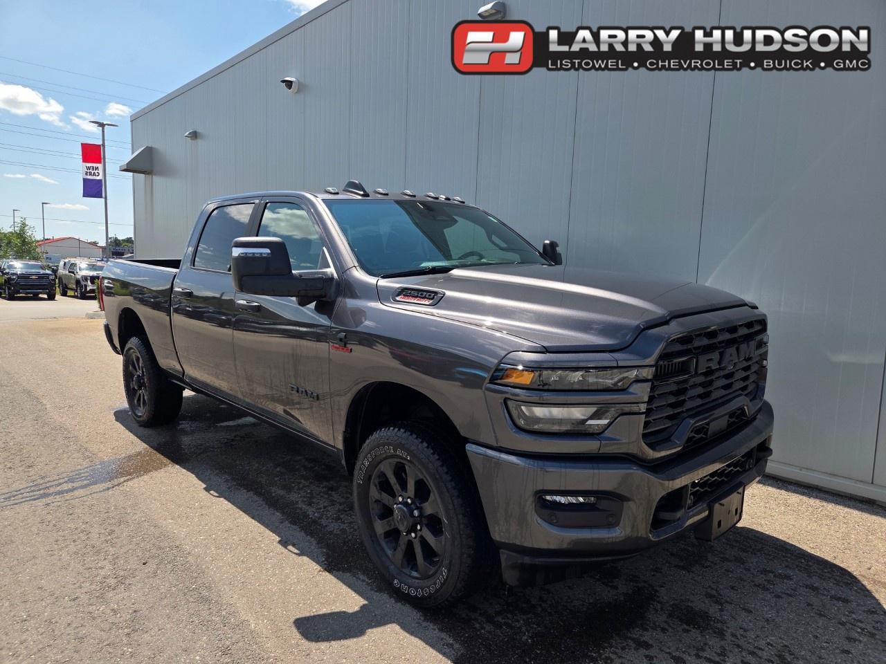 <p><strong>One Owner! </strong>This Ram BIg Horn Night Edition features a 6.7L Cummins Turbocharged Diesel Engine, 8-Speed Automatic Transmission, Granite Crystal Metallic Exterior, Black Premium Cloth Front Bucket Seats, Electronic Shift-on-the-fly Transfer Case, 5th Wheel/Gooseneck Towing Prep Package, Heated Front Seats, 8-Way Power Adjustable Driver Seat, Remote Keyless Entry, Push Button Start, Rear Power Sliding Window, Parkview Rear Backup Camera, Front/Rear Park Assist, Full Speed Front Collision Warning, Pedestrian/Cyclist Emergency Braking, Ready Alert Braking, Hill Assist Start, Traffic Sign Recognition, Drowsy Driver Detection, Active Lane Management System, Adaptive Cruise Control, Uconnect 8.4" Infotainment Display, Navigation, Android Auto / Apple CarPlay, SiriusXM Equipped (services available), Bluetooth, 4G LTE Wifi Hotspot (services available), Wireless Charging, Dual-zone Automatic Temperature Control, Power Heated Folding/Telescoping Exterior Mirrors, Locking Tailgate, Trailer Tow Package, Trailer Sway Control, Engine Block Heater, LED Reflector Headlamps, LED Front Fog Lamps, LED Tail Lamps, 20" Black Aluminum Wheels.</p><p><em>The Larry Hudson Group is a family run automotive organization that has enjoyed growth for over 42 years of business. We have a great selection of new inventory and what we feel are the best reconditioned used cars in Ontario. Hudsons NEED your trade. We can offer you top market value for your current vehicle. Please come and partake in a great buying experience with the Larry Hudson Group in Listowel. FREE CarFax report available with every used vehicle!</em></p>