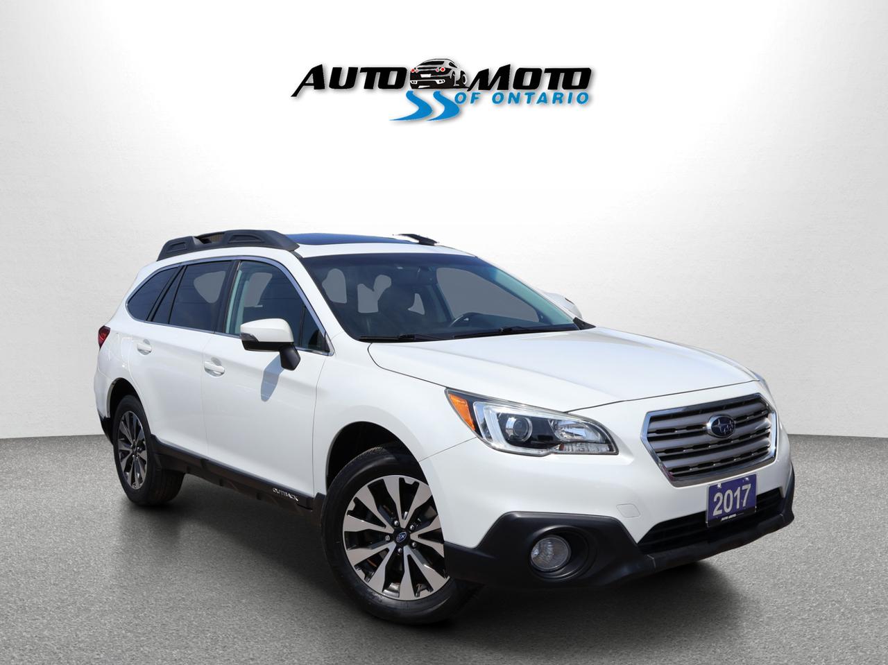 <p>*SAFETY INCLUDED*<span>LOCAL ONTARIO CAR* </span><span>Very Clean Subaru Outback </span><span>LIMITED</span><span> 2.5L 4Cyl AWD with Automatic Transmission. White on Black Leather Interior. Fully Loaded with: Power Windows, Power Locks, and Power Heated Mirrors, AUX, AC, Bucket Heated Front and Rear Seats, Sunroof, Bluetooth, Keyless, Roof Rack, Steering Mounted Controls, Fog Lights, Dual Power Front Seats, Back Up Camera, Blind Spot Indicators, Side Turning Signals, Navigation System, Paddle Shifters, Power Tail Gate, Heated Rear Seats, Wood Interior, Push to Start, Lane Departure Alert, Reverse Parking Sensors, Premium Harman/Kardon Audio System, and ALL THE POWER OPTIONS!! </span></p><p><span>-------------------------------------------------</span><br><span>Financing options are available start from 6.29% with $0 Down payment O.A.C.</span><br><span>-------------------------------------------------</span><br><span>SAFETY CERTIFICATION INCLUDED*** Vehicle comes with: Safety Certification, and Car Fax Report ALL INCLUDED!! At no extra cost to you!! Dont miss this opportunity to own a high-quality, pre-owned vehicle. </span><br><span>-------------------------------------------------</span><br><span>Additionally, our vehicles qualify for up to 4 years of extended warranty. Please speak to your sales representative for more information.</span><br><span>-------------------------------------------------</span><br><span>We are open Monday to Saturday from 10am - 6pm, Sundays Closed.</span><br><span>-------------------------------------------------</span><br><span>We also welcome trade-ins, with on-site buyers available to estimate your vehicle on the same day.</span><br><span>-------------------------------------------------</span><br><span>Visit us at 3219 Harvester Road, Burlington, L7N 3N8 or call us at Nine O Five-281-2255 for more information.</span><br><span>------------------------------------------------</span><br><span>Check our inventory at www automotoinc ca</span></p>