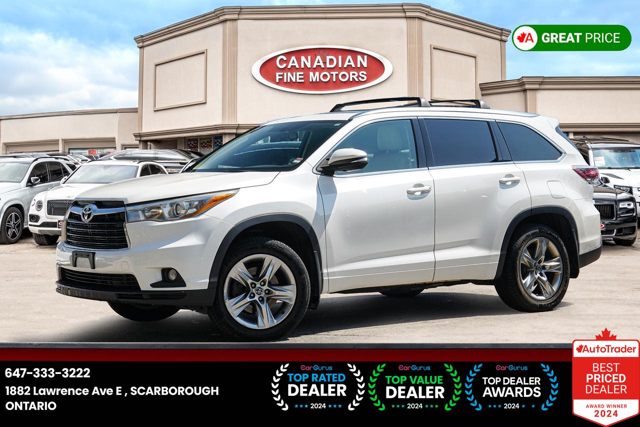 Used 2016 Toyota Highlander Limited AWD|7 PASS|COOLED SEAT|PANO|JBL SOUND|NAVI for sale in Scarborough, ON