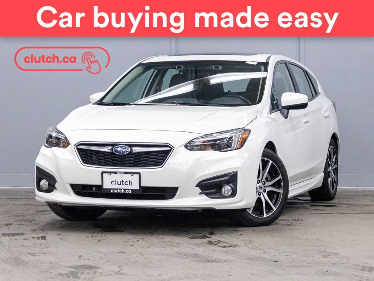 Folding Rear Seats, Climate Control, Speed-Sensitive Volume and more!<br> <br>Clutch is the largest online used car retailer in Canada, delivering a seamless, hassle-free car-buying experience to drivers everywhere. Shop thousands of used cars online, get the right one delivered to your door, and enjoy peace of mind with our 10-Day Money-Back Guarantee. How sweet is that? To learn more, visit clutch.ca.<br> <br>The top features for this car include:<br> <br>Front Heated Seats<br>Folding Rear Seats<br>Climate Control<br>Speed-Sensitive Volume<br>Bluetooth Music<br>Touchscreen Display<br>Cruise Control<br>12V Outlet<br>Hands Free Device Connectivity<br>Apple CarPlay<br>Android Auto<br>USB Input<br>Keyless Entry<br>Blindspot Sensors<br>One-Touch Windows<br>Rear Window Defroster<br>Sunroof<br>Hill Assistance<br>Rear View Camera<br>Power Driver Seat<br>Brake Assist<br>Adaptive Cruise Control<br>Push Button Start<br>Passive Keyless Entry<br>Lane Departure Warning<br>Active Lane Keep Assistance<br>Forward Collision Mitigation<br>Rear Collision Warning<br>Rear Collision Mitigation<br>Pedestrian Detection<br>Driver Attention Alert<br>Automatic High Beams<br> <br>Seamless home delivery - Delivery to your door in a matter of days. Available on select packages.<br> <br>Try it out for 10 days - If you do not like it, we will take it back. <br> <br>Quality assured - All cars go through our rigorous 210-point inspection and reconditioning process.<br> <br>Peace of mind - Warranty and protection plans available.<br> <br>Haggle-free - No haggling or hard sells.<br> <br>100% Transparency - Full inspection reports on every car, including high-res photography and a free Carfax report.<br> <br>Listed price is for cash purchase only and does not include taxes, Shipping Fees (if applicable), Delivery Fees (if applicable), government licensing fees.<br> <br>Previous Provincial Registrations:<br>Ontario<br> <br>Stock # 118676