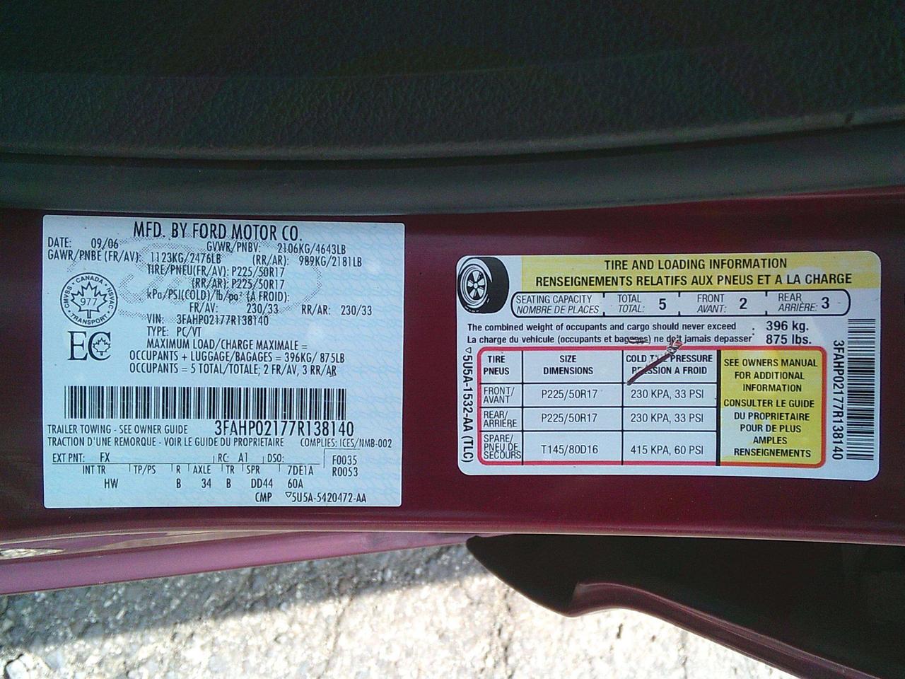 2007 Ford Fusion SEL AWD Photo