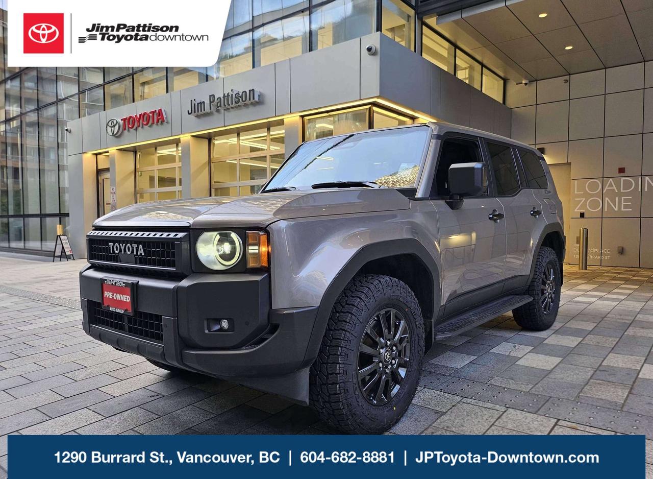 Turn heads from the streets of Vancouver to the mountain trails. This beautiful 2024 Toyota Land Cruiser 1958 features iconic round-eye retro styling backed by a cutting-edge hybrid powertrain and legendary Full-time 4WD capability. Fully certified with a completely clean, no-accident history, it offers the ultimate combination of nostalgic charm, bulletproof reliability, and modern efficiency. Owner Protection Plan: 
Our Owner Protection Plan provides you with reassurance when you purchase a pre-owned automobile from the Jim Pattison Auto Group. The features include the following: 
30-Day Powertrain Guarantee 
Drive away with the perfect vehicle for you and the peace of mind knowing that we stand behind each and every select pre-owned vehicle we sell. 
CARFAX Vehicle History Report 
We offer full transparency with every one of our select pre-owned vehicles. A CARFAX vehicle history report provides you with everything you need to know about your pre-owned vehicle of choice.  
Detailed Cosmetic Reconditioning 
Comprehensive Mechanical & Safety Inspection 
Every Select pre-owned vehicle we offer has been rigorously inspected by a highly trained service technician to ensure safety, quality and provide peace of mind. 
14-Day Owner Exchange Program Should any mechanical issue arise with the vehicle you have purchased that we are unable to resolve to your satisfaction, you may exchange it with the dealership you purchased it from for a suitable replacement within fourteen days of purchase. We will provide you a full credit towards your selected quality pre-owned replacement vehicle of equal or greater value. Subject to terms and conditions, see dealership for details. 
Lien-Free Guarantee We guarantee all our pre-owned vehicles are 100% lien free, one of many benefits of buying from a professional and licensed dealer. 

Price includes documentation fee ($595) and VSA transaction levy ($10). Finance placement fee ($495) if applicable, GST and PST are additional. D#30692 TEXT our sales team directly at (604) 265-9212