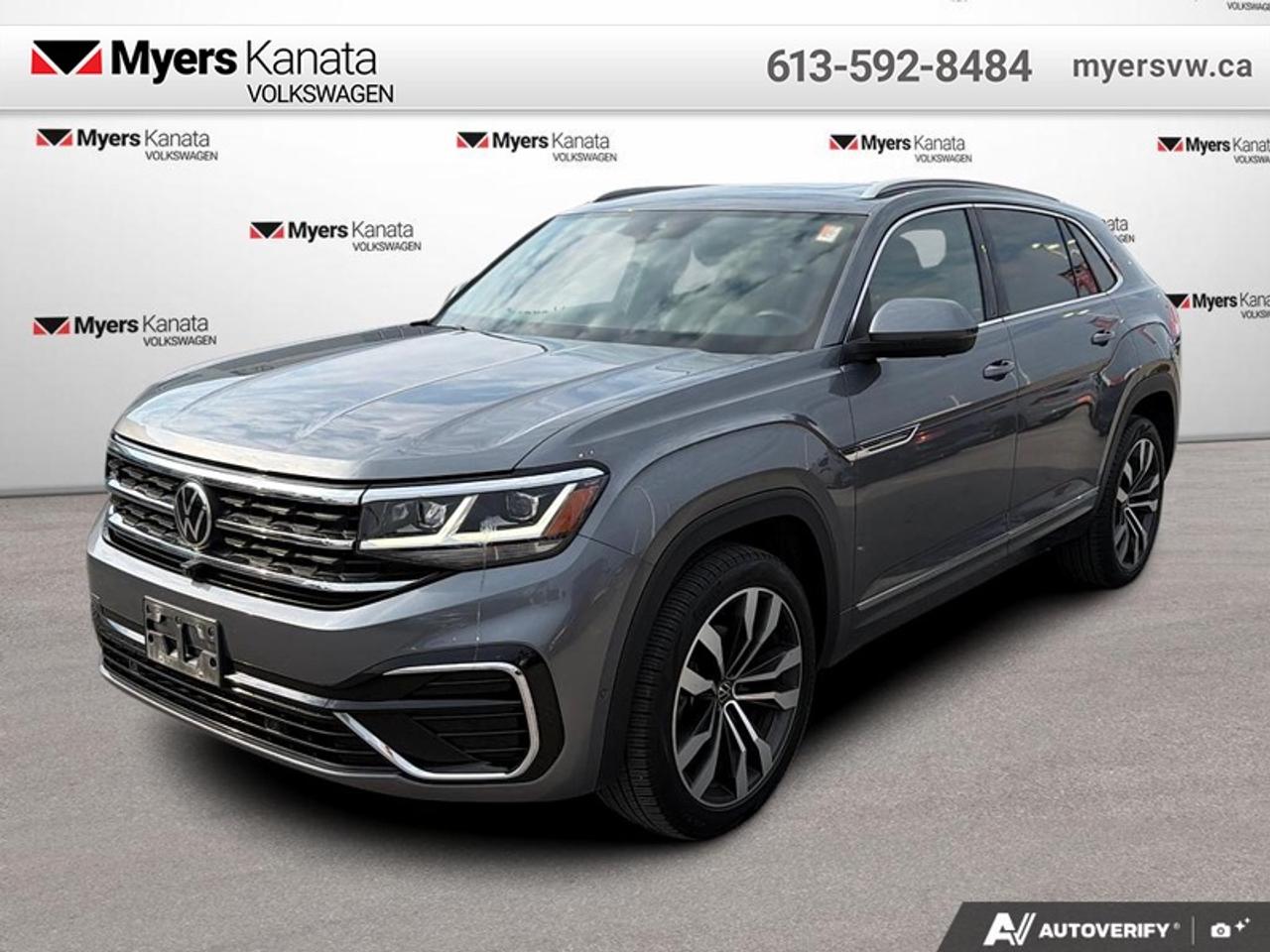 <b>Cooled Seats,  Leather Seats,  Sunroof,  Premium Audio System,  Navigation!</b><br> <br>  Compare at $32074 - Our Price is just $31140! <br> <br>This 2021 Volkswagen Atlas with its refined exterior easily sits 7 adults within its beautiful interior, allowing the finest ride comfort for all passengers. This 2021 Volkswagen Atlas Cross Sport is for sale today in Kanata.<br> <br>While this 2021 Volkswagen Atlas is definitely well designed and exceptionally well put together, what sets it aside as one of the best and most comfortable SUVs is the spacious interior. Easily accommodating 7 adults in complete comfort, the Atlas has its sight set on passenger comfort and safety much more than being an agile, sporty, and cramped SUV. The Atlas delivers excellent on road capabilities and a luxurious ride quality while seated in a roomy, airy, extremely well designed cabin.<br> <br>This SUV has 61,392 km. Its nice in colour. It has an Automatic transmission and is powered by a 235HP 2.0L 4 Cylinder Engine. It may have some remaining factory warranty, please check with dealer for details. <br> <br> Our Atlas Cross Sports trim level is Execline 2.0 TSI. This Atlas Execline is the top trim and comes with unique aluminum wheels, 8-way power / heated and cooled premium leather seats, a Fender premium audio system w/subwoofer and a large panoramic sunroof. Additional features include a power liftgate, adaptive stop and go cruise, a larger 8 inch touchscreen with built in navigation, Android Auto and Apple CarPlay, Bluetooth streaming audio, heated rear seats and a heated leather steering wheel. The exterior chrome trim, elegant alloy wheels, fog lamps bring extra elegance and class, while the blind spot assist sensors, 360 camera, front collision mitigation system and lane departure warning help keep you and your family extremely safe. This vehicle has been upgraded with the following features: Cooled Seats, Leather Seats, Sunroof, Premium Audio System, Navigation, Power Liftgate, Heated Steering Wheel.<br> <br>To apply right now for financing use this link: <a href=https://www.myersvw.ca/financing-request/ target=_blank>https://www.myersvw.ca/financing-request/</a><br> <br/><br>Backed by Myers Exclusive NO Charge Engine/Transmission for life program lends itself for your peace of mind and you can buy with confidence. Call one of our experienced Sales Representatives today and book your very own test drive! Why buy from us? Move with the Myers Automotive Group since 1942! We take all trade-ins - Appraisers on site - Full safety inspection including e-testing and professional detailing prior delivery! <br><br>*LIFETIME ENGINE TRANSMISSION WARRANTY NOT AVAILABLE ON VEHICLES MARKED AS-IS, VEHICLES WITH KMS EXCEEDING 140,000KM, VEHICLES 8 YEARS & OLDER, OR HIGHLINE BRAND VEHICLES (eg.BMW, INFINITI, CADILLAC, LEXUS...). FINANCING OPTIONS NOT AVAILABLE ON VEHICLES MARKED AS-IS OR AS-TRADED.<br> Come by and check out our fleet of 30+ used cars and trucks and 100+ new cars and trucks for sale in Kanata.  o~o