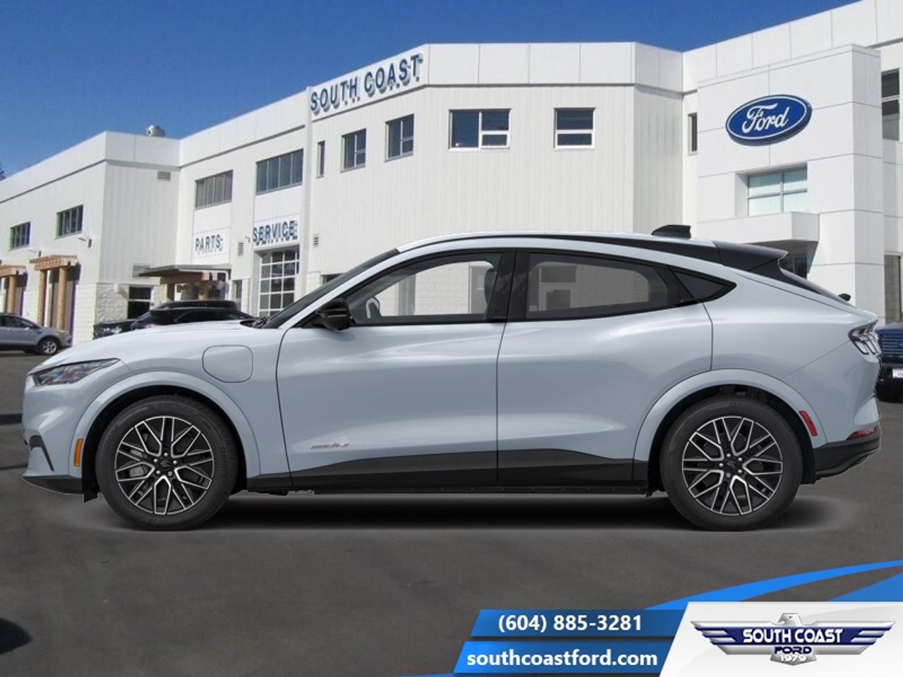 <b>Perforated Activex Seats!</b><br> <br> The 2026 Ford Mustang Mach-E features advanced driver-assist systems and smart connectivity engineered to elevate every drive with reassurance.<br> <br>From the outside, the 2026 Mustang Mach-E presents a sleek yet muscular SUV silhouette, refined lighting accents and a strong stance that communicates modern performance. Inside, the cabin features premium materials, intuitive technology and seating designed for both driver and passengers that support everyday use and long journeys alike. With its electric architecture, intelligent features and Fords commitment to innovation, the Mustang Mach-E offers a smart and exciting choice in the evolving electric SUV landscape.<br> <br>This Glacier Grey Met Tri-coat SUV has an Automatic transmission. <br> <br> Our Mustang Mach-Es trim level is Premium AWD. The cabin features heated and ventilated ActiveX bucket seats, a heated leatherette steering wheel, and intuitive dual-zone climate control, creating a comfortable, upscale driving environment. The expansive 15.5-inch SYNC 4A touchscreen with connected navigation, wireless Apple CarPlay and Android Auto, and personalized voice control keeps every journey seamlessly connected. A premium B&O Sound System with 10 speakers immerses you in rich audio, while driver aids like BLIS Blind Spot Monitoring, Reverse Brake Assist, and Adaptive Cruise Control with Stop-and-Go enhance confidence on every drive. Outside, its bold 19-inch bright machined wheels, LED lighting, and aerodynamic profile perfectly complement its advanced electric all-wheel-drive capability. This vehicle has been upgraded with the following features: Perforated Activex Seats.<br><br> View the original window sticker for this vehicle with this url <b><a href=http://www.windowsticker.forddirect.com/windowsticker.pdf?vin=3FMTK3SUXTMA25963 target=_blank>http://www.windowsticker.forddirect.com/windowsticker.pdf?vin=3FMTK3SUXTMA25963</a></b>.<br> <br>To apply right now for financing use this link: <a href=https://www.southcoastford.com/financing/ target=_blank>https://www.southcoastford.com/financing/</a><br> <br/>Total rebate of $3000 is reflected in the price. 5.49% financing for 84 months. <br> Buy this vehicle now for the lowest bi-weekly payment of <b>$397.51</b> with $0 down for 84 months @ 5.49% APR O.A.C. ( taxes included, $695 Administration Fee included / Total Obligation of $65916 ). Incentives expire 2026-07-31. See dealer for details. <br><br>Call South Coast Ford Sales or come visit us in person. Were convenient to Sechelt, BC and located at 5606 Wharf Avenue. and look forward to helping you with your automotive needs. <br><br> Come by and check out our fleet of 20+ used cars and trucks and 90+ new cars and trucks for sale in Sechelt.  o~o