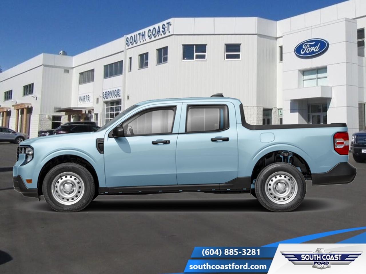 <b>Spray-In Bedliner!</b><br> <br> The 2026 Ford Maverick features advanced driver-assist systems and intuitive technology to enhance every drive.<br> <br>The 2026 Ford Maverick balances the utility of a pickup with the size and maneuverability tailored for daily use and light-duty tasks. Inside, the cabin features thoughtful materials, simple modern tech and seating designed to support every passenger comfortably. With its versatile footprint, confident styling and Fords reputation for dependability, the Maverick stands out as a smart choice for lifestyle-driven truck buyers.<br> <br>This Light Blue Crew Cab 4X4 pickup has a CVT transmission and is powered by a 191HP 2.5L 4 Cylinder Engine. <br> <br> Our Mavericks trim level is XL. This hybrid pickup blends efficiency and versatility, pairing a lithium-ion battery with regenerative braking and a 1,400 lb maximum payload to handle both daily drives and demanding tasks with ease. Inside, it features a spacious cabin with cloth bucket seats, a 13.2 SYNC 4 touchscreen, wireless Apple CarPlay and Android Auto, SiriusXM, Bluetooth, 5G Wi-Fi hotspot, and smart storage solutions for both passengers and gear. Safety is prioritized with Pre-Collision Assist with pedestrian detection, lane-keeping aid, driver monitoring, cross-traffic mitigation, multiple airbags including curtain and knee protection, rear child safety locks, and Fords advanced stability and traction systems for confident driving in all conditions. This vehicle has been upgraded with the following features: Spray-In Bedliner.<br><br> View the original window sticker for this vehicle with this url <b><a href=http://www.windowsticker.forddirect.com/windowsticker.pdf?vin=3FTTW8B31TRB62533 target=_blank>http://www.windowsticker.forddirect.com/windowsticker.pdf?vin=3FTTW8B31TRB62533</a></b>.<br> <br>To apply right now for financing use this link: <a href=https://www.southcoastford.com/financing/ target=_blank>https://www.southcoastford.com/financing/</a><br> <br/>4.99% financing for 84 months. <br> Buy this vehicle now for the lowest bi-weekly payment of <b>$314.90</b> with $0 down for 84 months @ 4.99% APR O.A.C. ( taxes included, $695 Administration Fee included / Total Obligation of $52133 ). Incentives expire 2026-07-31. See dealer for details. <br><br>Call South Coast Ford Sales or come visit us in person. Were convenient to Sechelt, BC and located at 5606 Wharf Avenue. and look forward to helping you with your automotive needs. <br><br> Come by and check out our fleet of 20+ used cars and trucks and 90+ new cars and trucks for sale in Sechelt.  o~o