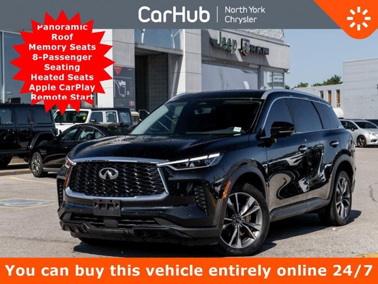 Used 2024 Infiniti QX60 LUXE Panoramic Roof Memory Seats 8-Passenger Seating Heated Seats Apple CarPlay Remote Start for sale in Thornhill, ON
