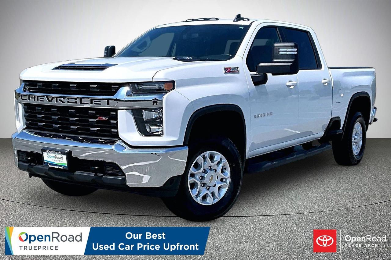 The 2021 Chevrolet Silverado 3500 LT is a powerful heavy-duty truck designed for serious towing and hauling. Its 6.6L Duramax diesel engine paired with an Allison automatic transmission delivers exceptional torque, durability, and confidence when pulling heavy trailers or carrying large loads. The LT trim offers a comfortable interior with premium cloth seating, Chevrolet Infotainment with touchscreen display, Apple CarPlay, Android Auto, Bluetooth, and a rear vision camera. Additional features include trailer sway control, integrated trailer brake controller, remote keyless entry, cruise control, and advanced towing technologies, making it an ideal choice for work and recreation.  Have confidence with your OpenRoad purchase! Every OpenRoad Certified Pre-Owned vehicle comes fully reconditioned and complete with a comprehensive 153 point mechanical inspection, a CarFax history & lien report, a 3-Day Money Back Guarantee, a 30-Day/2,000 kms Exchange Policy, a 90-Day/5,000 kms Powertrain Warranty, guaranteed clear title, and membership to our exclusive Club OpenRoad! As a proud member of the OpenRoad Auto Group, a trusted name since 2000 serving the Lower mainland (including White Rock, Surrey, Langley, Maple Ridge, Delta, Richmond, Mission and beyond) with outstanding Toyota vehicles, Toyota parts, and Toyota service since 1966! OpenRoad Toyota Peace Arch is a &ldquo;True Price&rdquo; dealer, meaning no inflated prices, and no need for back and forth haggling! We use up to the minute technology offering LIVE MARKET VALUE PRICING to ensure you are receiving the most competitive price possible on all of our Pre-Owned vehicles!  All advertised vehicle prices do not include our $699 documentation fee.