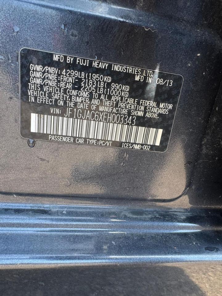 2014 Subaru Impreza AS IS SPECIAL, 2.0i w/Touring Pkg, RUNS WELL Photo