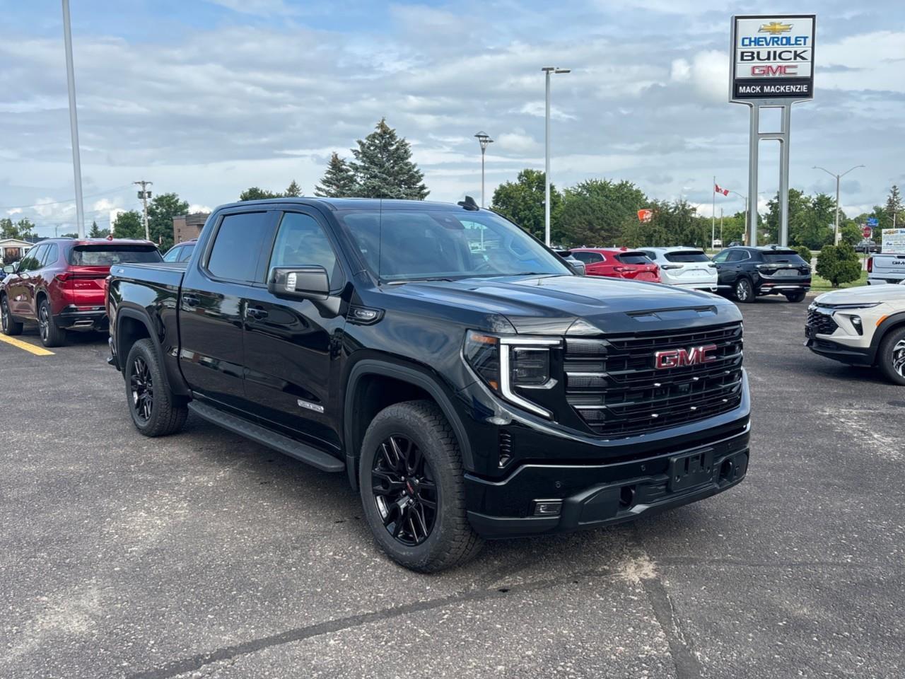 2026 GMC Sierra 1500 Elevation New 5 Passenger V8 Crew Cab 4X4 Truck with Leather Package, Heated Front Seats, Heated Steering Wheel, Power Sunroof, Hard Folding Tonneau Cover and a 13.4 Diagonal Touchscreen Radio with Google Built Photo
