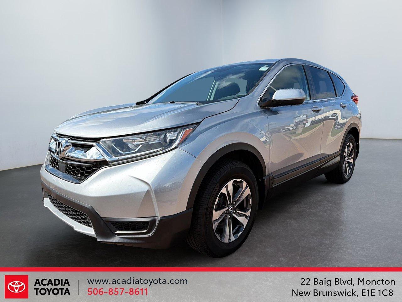 Recent Arrival! Odometer is 122965 kilometers below market average! Lunar Silver Metallic 2019 Honda CR-V LX AWD CVT 1.5L I4 Turbocharged DOHC 16V LEV3-ULEV70 190hp



Sale price includes a $1,500 Finance Credit and is available to customers who finance their vehicle purchase through Acadia Toyota. Contact us for complete details and eligibility requirements.



NEW 2 YEAR MVI INSPECTION DONE HERE AT ACADIA TOYOTA, AWD, 4 Speakers, 4-Wheel Disc Brakes, ABS brakes, Alloy wheels, Apple CarPlay/Android Auto, Auto High-beam Headlights, Automatic temperature control, Brake assist, Delay-off headlights, Electronic Stability Control, Exterior Parking Camera Rear, Forward collision: Collision Mitigation Braking System (CMBS) + FCW mitigation, Four wheel independent suspension, Heated door mirrors, Lane departure: Lane Keeping Assist System (LKAS) active, Power door mirrors, Speed-sensing steering.