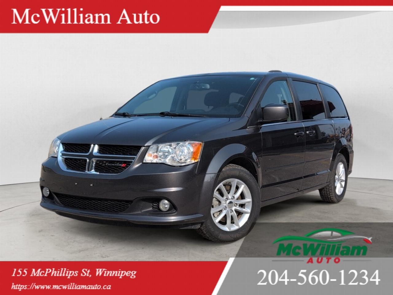 <br>At McWilliam Auto, we operate as a one-price dealership. Our vehicles are competitively priced from the start to offer exceptional value and a transparent buying experience. All vehicle prices are firm and non-negotiable.in.<br><br> MECHANICAL / PERFORMANCE<br><br>3.6L Pentastar V6 Engine<br>6-Speed Automatic Transmission<br>Front-Wheel Drive<br>Touring Suspension<br>Electronic Stability Control<br>Traction Control<br>4-Wheel Disc Brakes<br>Anti-Lock Braking System (ABS)<br>Cruise Control<br>Power Rack-and-Pinion Steering<br><br>SAFETY<br><br>Advanced Multistage Front Air Bags<br>Front Seat-Mounted Side Air Bags<br>Side Curtain Air Bags<br>Driver Knee Air Bag<br>Electronic Stability Control<br>Traction Control<br>Brake Assist<br>Tire Pressure Monitoring System<br>LATCH Child Seat Anchors<br>Rear Child Safety Locks<br>Daytime Running Lights<br>Remote Start System<br><br>TECHNOLOGY / INFOTAINMENT<br><br>Uconnect Touchscreen Infotainment System<br>Bluetooth Hands-Free Calling<br>Bluetooth Audio Streaming<br>USB Input<br>Auxiliary Audio Input<br>CD/DVD Player<br>Steering Wheel Audio Controls<br>Rear Seat DVD Entertainment System<br>Voice Command Capability<br>12V Power Outlet<br><br>COMFORT / INTERIOR<br><br>Leather-Trimmed Seating<br>7 Passenger Seating<br>Second Row Captains Chairs<br>Third Row Stow n Go Seating<br>Dual-Zone Automatic Climate Control<br>Rear Air Conditioning<br>Leather-Wrapped Steering Wheel<br>Power Windows<br>Power Door Locks<br>Power Heated Mirrors<br>Tilt and Telescopic Steering Wheel<br>Front and Rear Cup Holders<br>Overhead Console<br>Multiple Interior Storage Compartments<br><br>EXTERIOR / STYLING<br><br>Sliding Side Doors<br>Power Liftgate<br>17-Inch Aluminum Wheels<br>Fog Lights<br>Body-Colour Door Handles<br>Body-Colour Mirrors<br>Rear Privacy Glass<br>Rear Window Wiper<br>Rear Window Defroster<br>Roof Rails<br>Halogen Headlights<br><br>DEALER PERMIT No. 4611<br>Stock Number#4936<br>McWilliam Auto, 155 McPhillips Street, Winnipeg MB<br><br>IMPORTANT DISCLAIMER: This vehicle is a used vehicle, all the features and information may not be accurate from the descriptions above, please check the vehicle in person and confirm for your self.