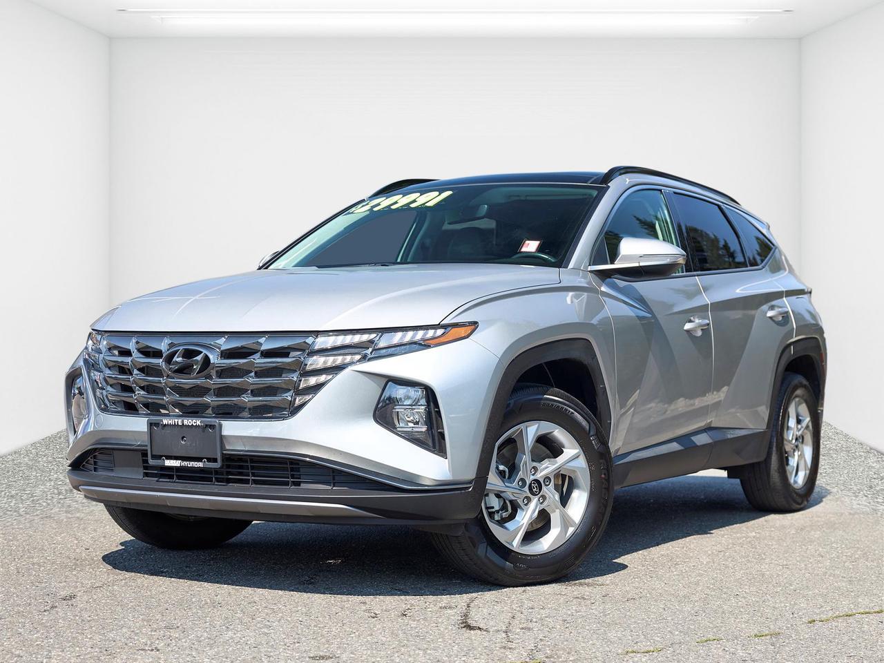 Certified Pre-Owned | No Accidents | Trend Package | AWD | Navigation | Leather Interior | Panoramic Sunroof | Apple CarPlay & Android Auto | Heated seats & Steering Wheel<br /><br />2024 Hyundai Tucson Preferred Trend AWD<br /><br />This 2024 Hyundai Tucson Preferred Trend AWD is now available at White Rock Hyundai, offering modern styling, strong everyday comfort, and confident all-wheel drive capability in a practical compact SUV. Finished in Shimmering Silver and powered by a 2.5L 4-cylinder engine paired with an 8-speed automatic transmission with SHIFTRONIC, this Tucson delivers smooth, reliable performance for driving through White Rock, South Surrey, Surrey, Delta, Langley, and Vancouver.<br /><br />With no accidents reported and Certified Pre-Owned status, this Hyundai Tucson Preferred Trend stands out as a smart choice for drivers looking for a newer SUV with great features and added peace of mind. The Trend Package adds a premium feel with features such as navigation, leather interior, panoramic sunroof, Apple CarPlay, Android Auto, heated front seats, dual-zone climate control, active cruise control, and Hyundai safety technology. If you're searching for a used Hyundai Tucson for sale in White Rock, this CPO AWD compact SUV is a strong option with comfort, technology, and year-round confidence.<br /><br />Why Buy From White Rock Hyundai?<br />* 7x Hyundai President's Award of Merit Winner<br />* 3x Consumer Choice Award for Business Excellence<br />* AutoTrader Dealer of the Year<br /><br />M-Promise Certified Pre-Owned ($995 value) includes:<br />* 30-day / 2,000 km Exchange Program<br />* 3-day / 300 km Money Back Guarantee<br />* Comprehensive 144-Point Mechanical Inspection<br />* Full Synthetic Oil Change<br />* BC Verified CARFAX<br />* Minimum 6 Month Powertrain Warranty<br /><br />Hyundai Certified Pre-Owned Benefits<br />* 144-Point Inspection<br />* CARFAX Vehicle History Report<br />* Transferable 6-Year / 120,000 km Powertrain Limited Warranty (This is an additional 1 year/20, 000 km beyond the original factory warranty)<br />* 1 Year 24-Hour Roadside Assistance<br />* Preferred Financing Rates Available OAC<br />* 30-Day / 2,000 km Exchange Privilege<br /><br />Buy with confidence at White Rock Hyundai. Our vehicles are priced competitively based on market demand, condition, and kilometres to give our customers a transparent and hassle-free buying experience.<br /><br />Visit White Rock Hyundai today to test drive this 2024 Hyundai Tucson Preferred Trend AWD. We proudly serve drivers in White Rock, South Surrey, Surrey, Delta, Langley, and Vancouver with quality pre-owned vehicles and a professional, no-pressure experience.<br /><br />Contact our team today to confirm availability, explore financing options, and reserve this vehicle.<br /><br />* All vehicle purchases are subject to a $799 administration fee. Dealer #31129.