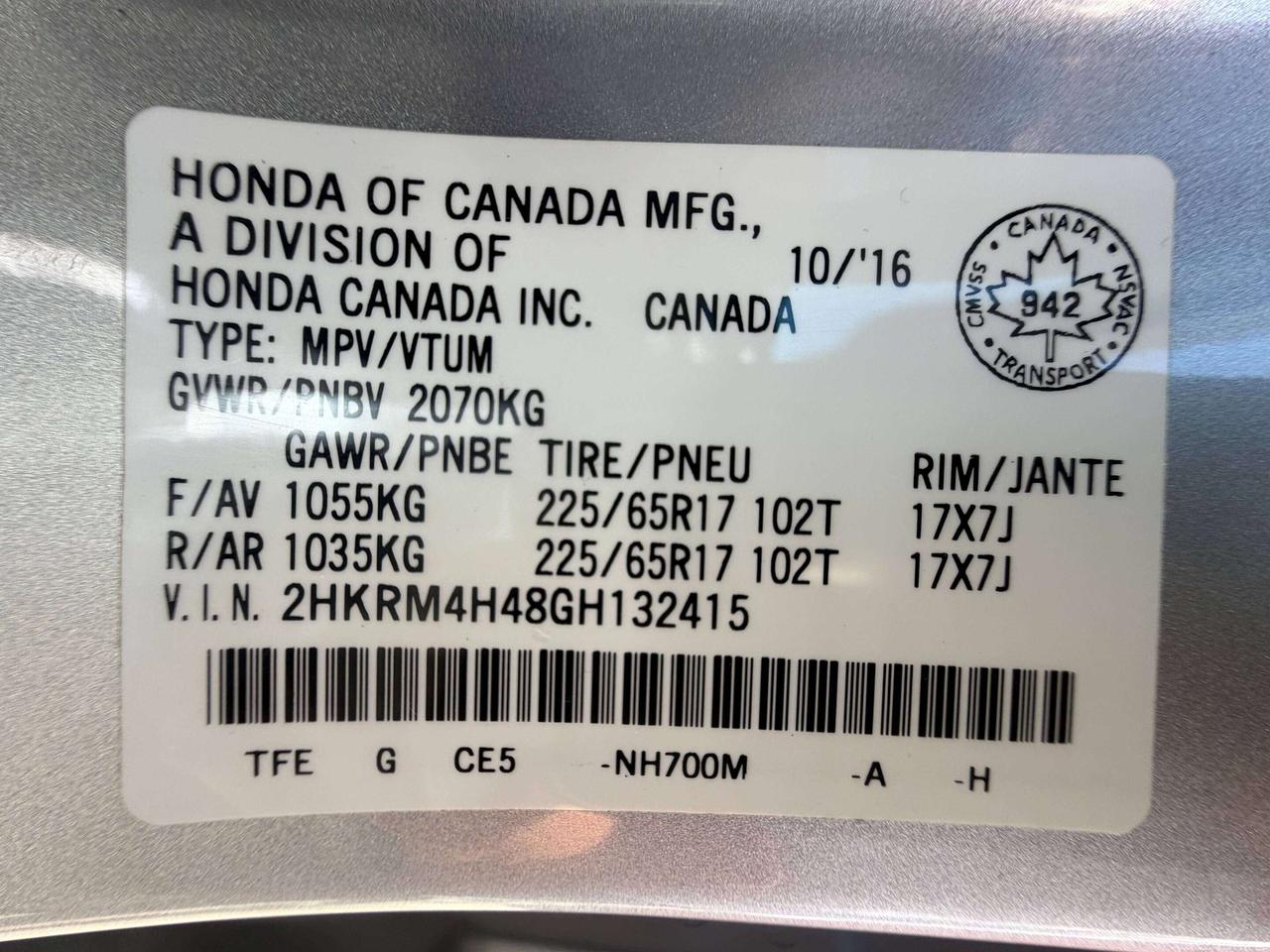 2016 Honda CR-V SE !!! 123865 KMS !! CAR FAX CLN !! MINT CONDITION Photo