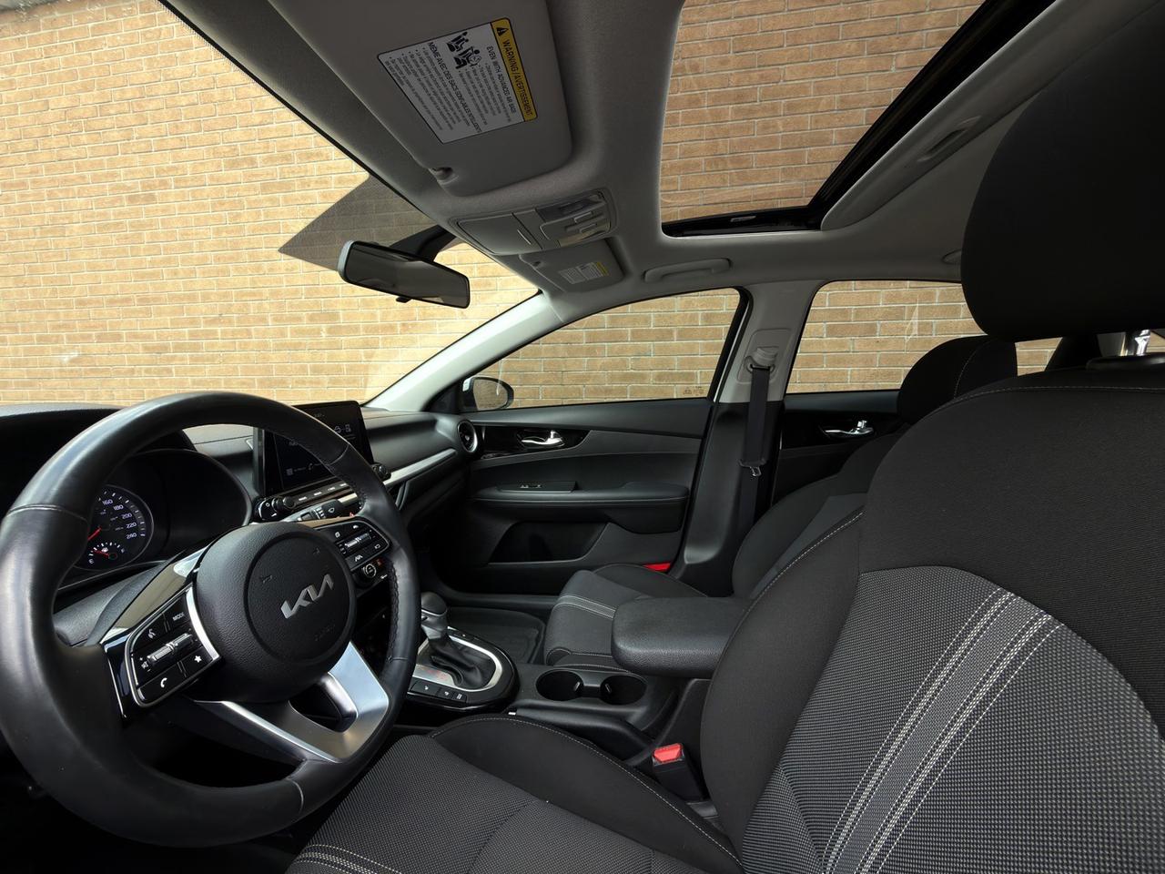 2023 Kia Forte EX Plus Pearl White Sunroof   Htd Steering   Lane Photo