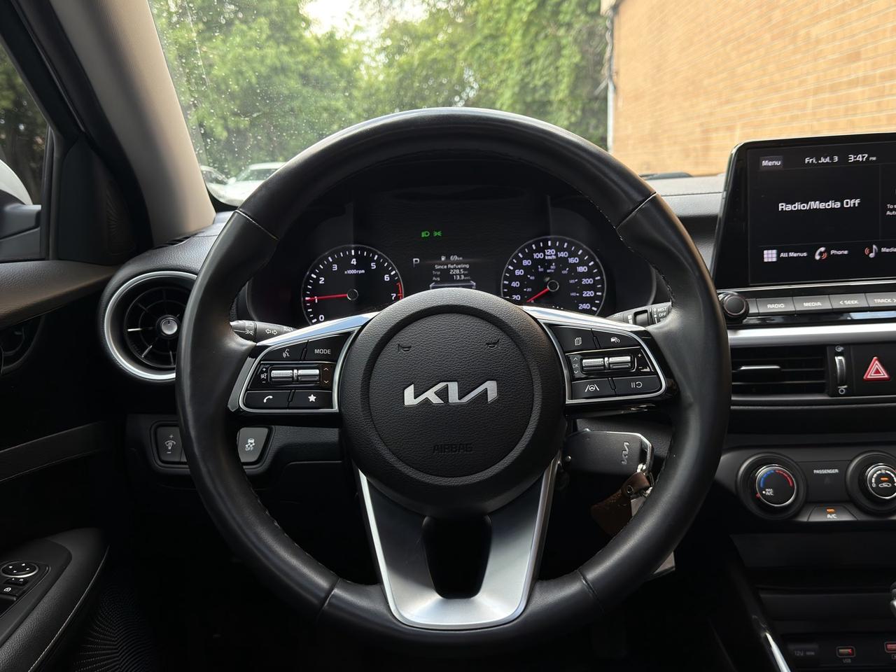 2023 Kia Forte EX Plus Pearl White Sunroof   Htd Steering   Lane Photo