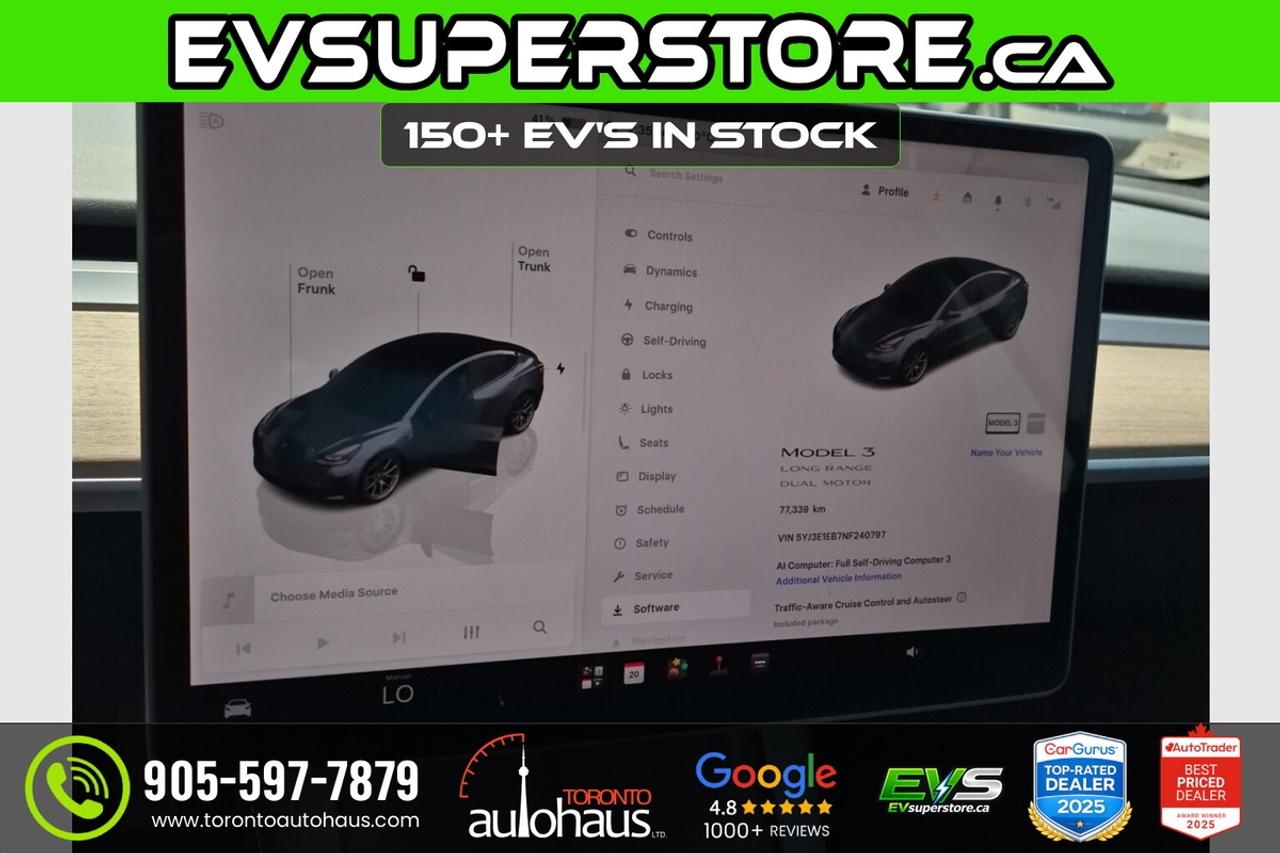 2022 Tesla Model 3 LR AWD 150+ EV's at EVSUPERSTORE.ca Photo