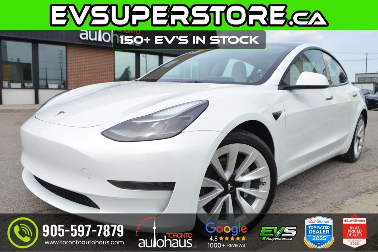 2022 Tesla Model 3 LR AWD White Interior I EVSUPERSTORE.CA Photo