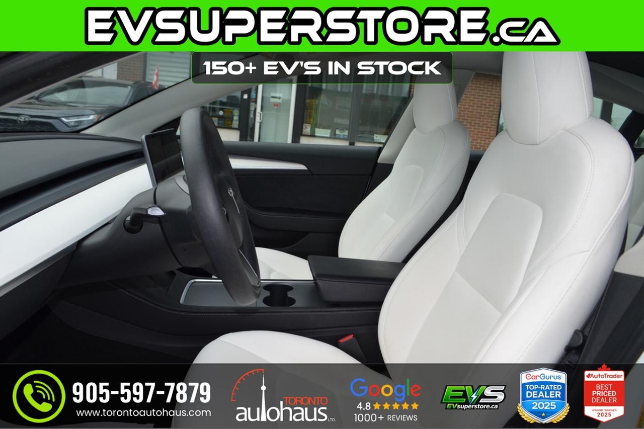2022 Tesla Model 3 LR AWD White Interior I EVSUPERSTORE.CA Photo