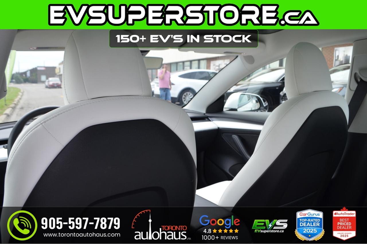 2022 Tesla Model 3 LR AWD White Interior I EVSUPERSTORE.CA Photo